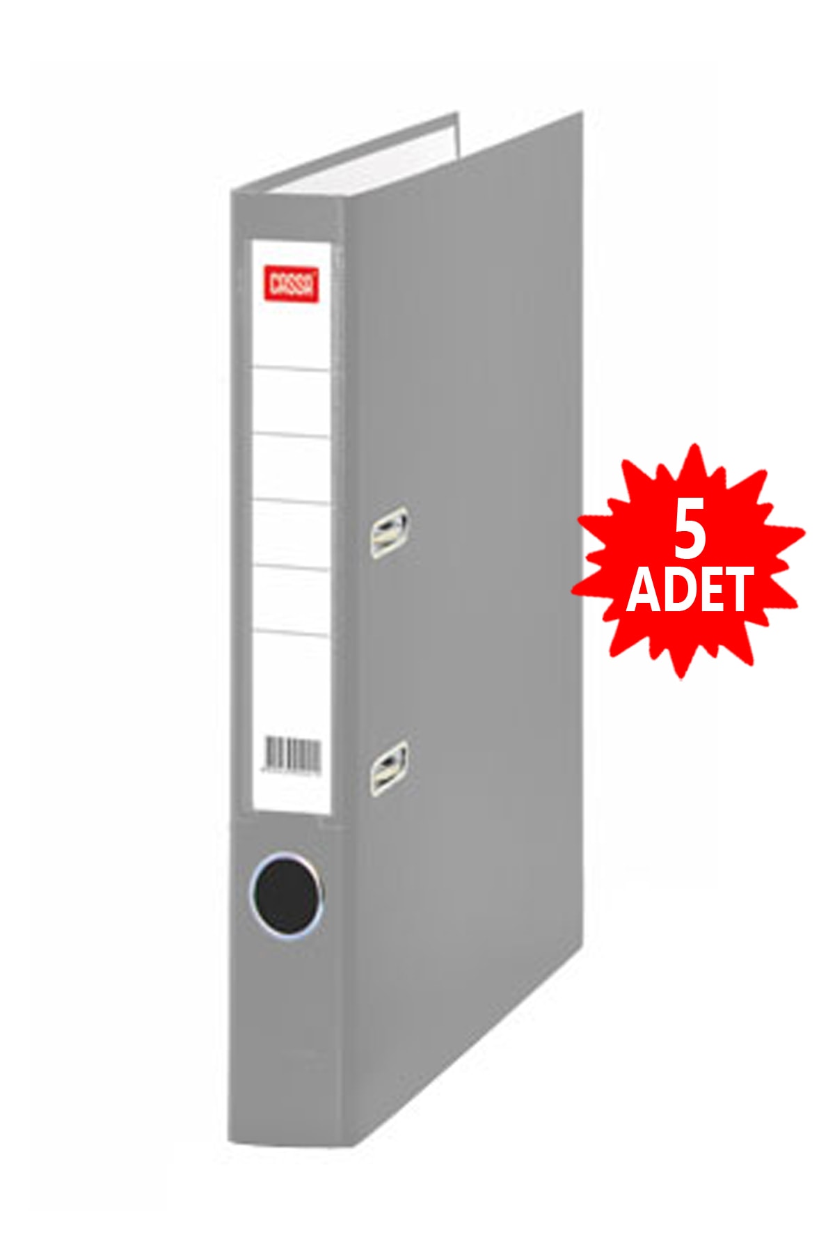 Cassa Plastik Dar Klasör A4 5 Adet Gri Renk