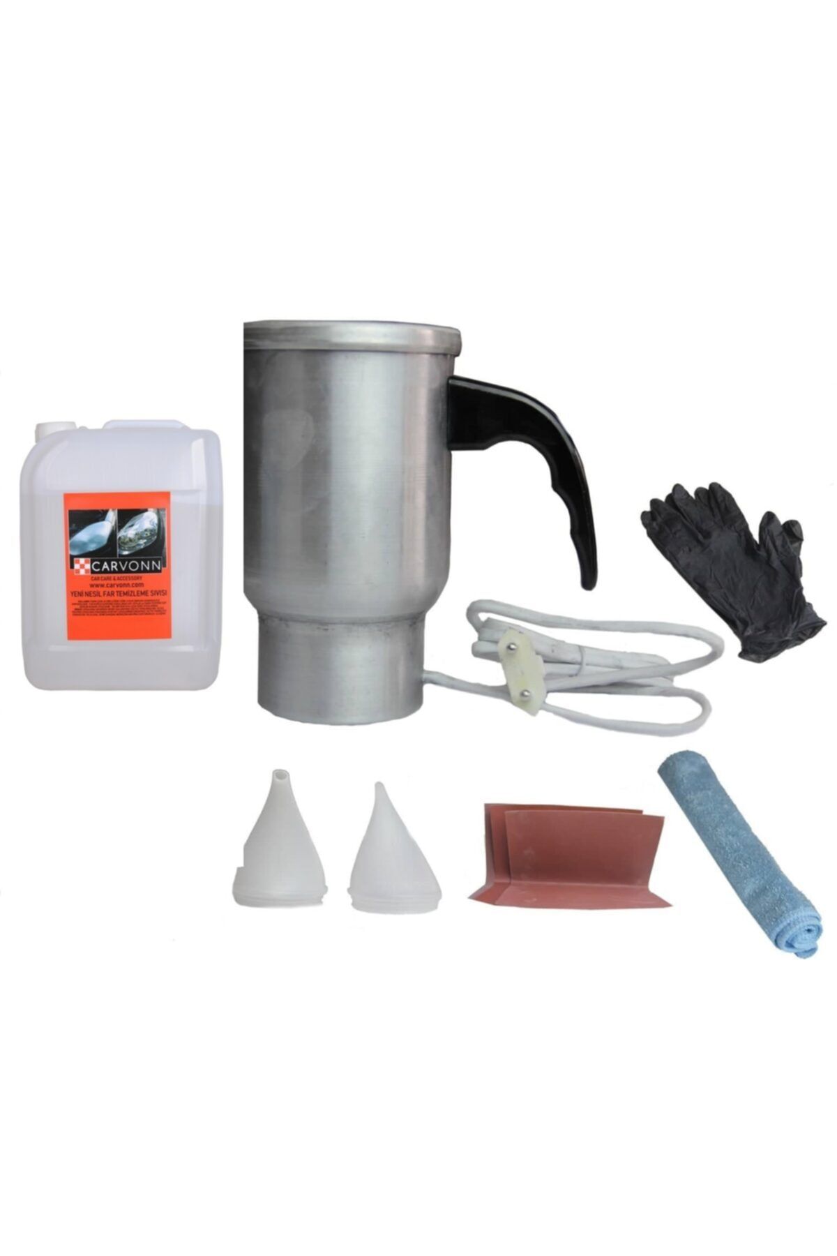 CARVONN Buharlı Far Temizleme Seti 5 Lt Full Set
