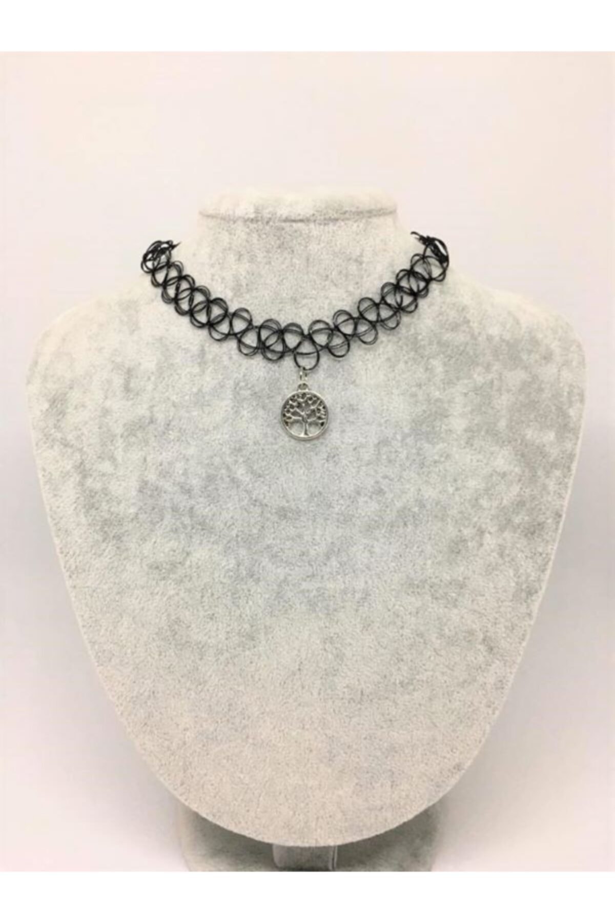 Bevade Butik Kadın Siyah Ağaç Choker Kolye