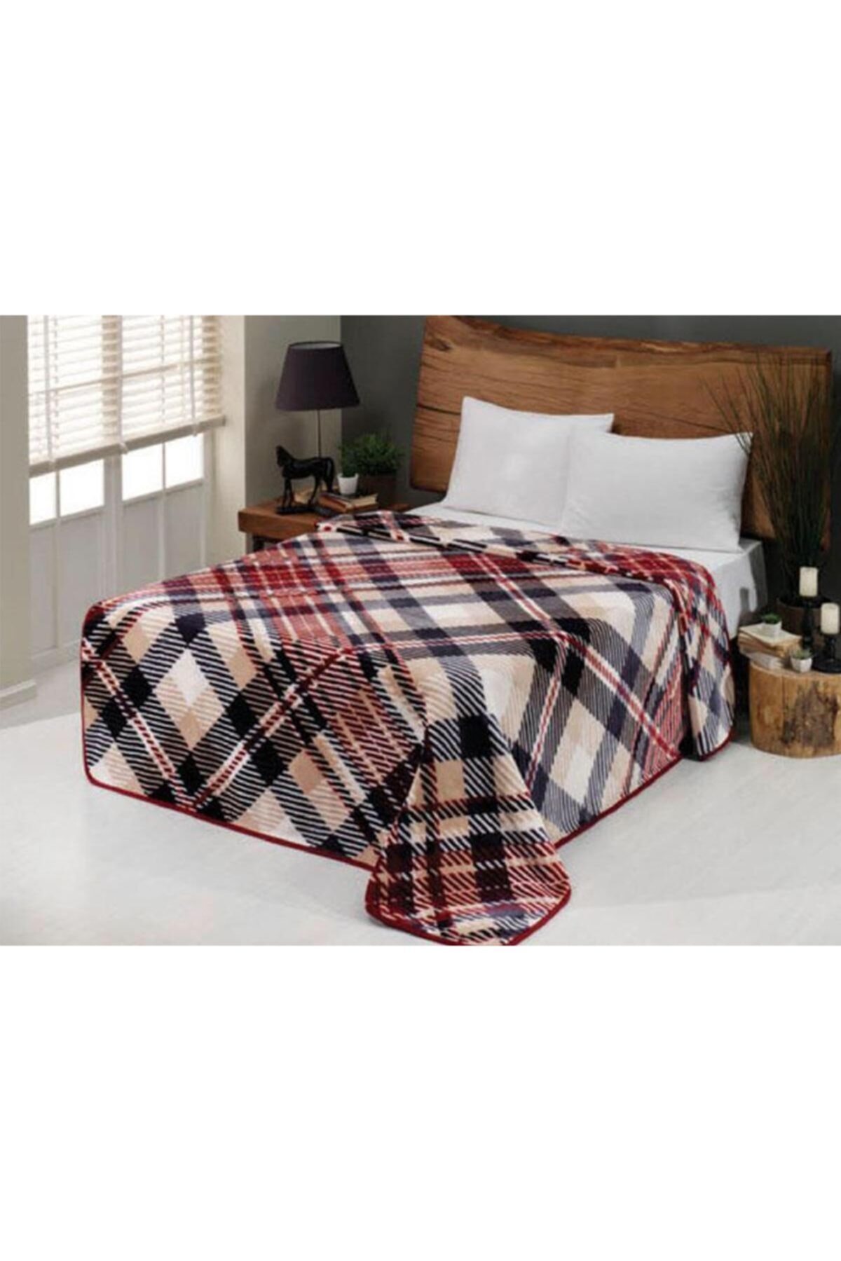 MİNK Çift Kisilik Battaniye Lacasa 1078 Kırmızı