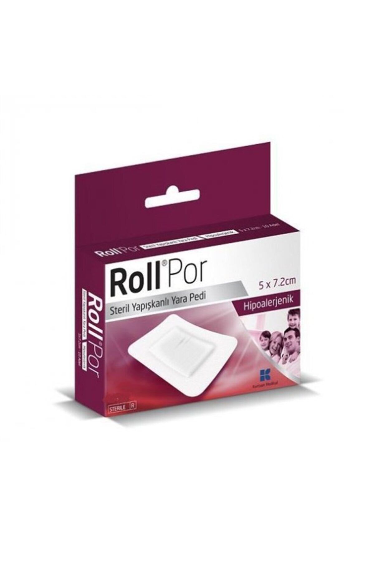 Roll Por 5x7.2 cm 50li Steril Yapışkanlı Yara Pedi