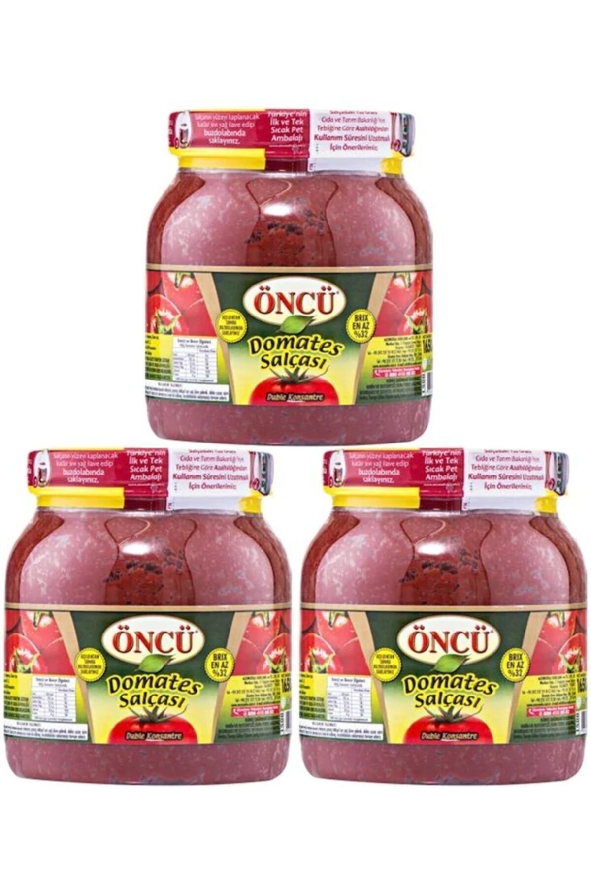 Öncü Domates Salçası Pet 3 X 1650 G