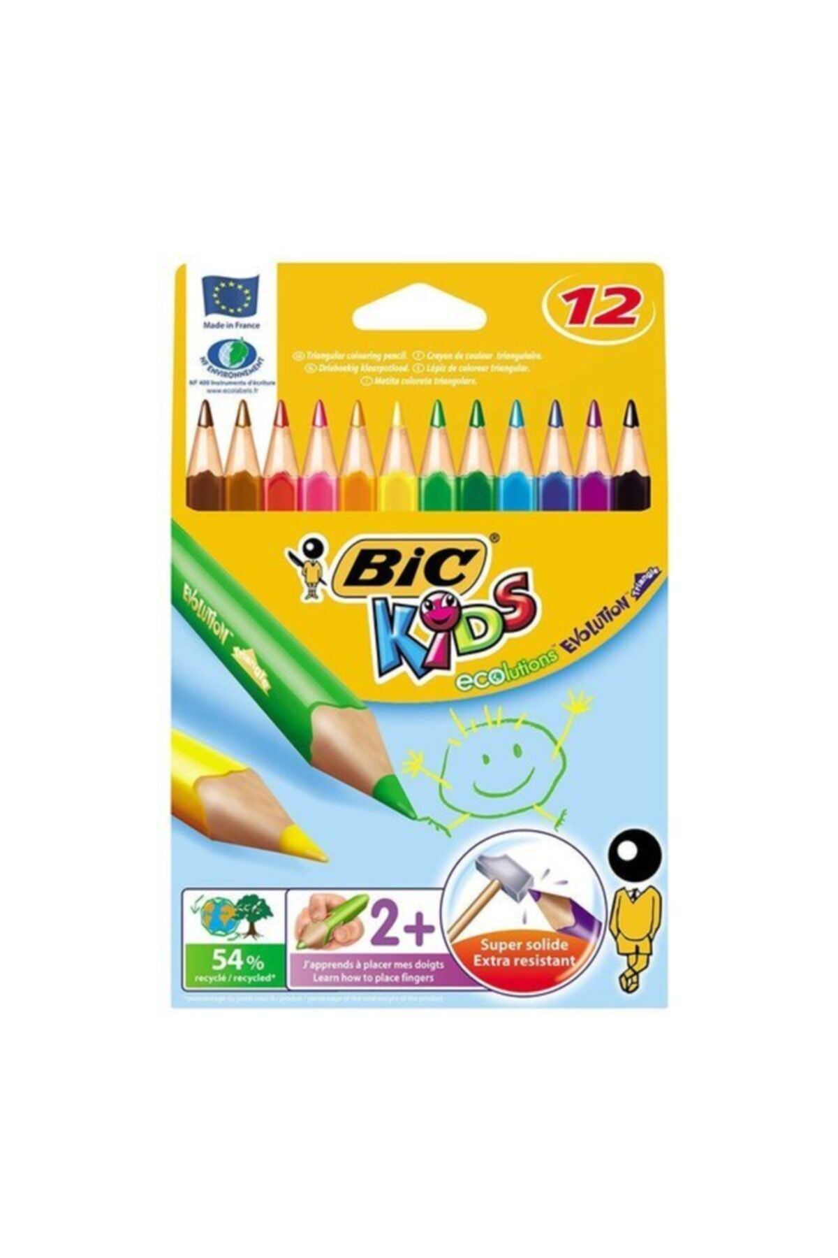bic evolution ucgen jumbo kuru boya kalemi 12 li fiyati yorumlari trendyol