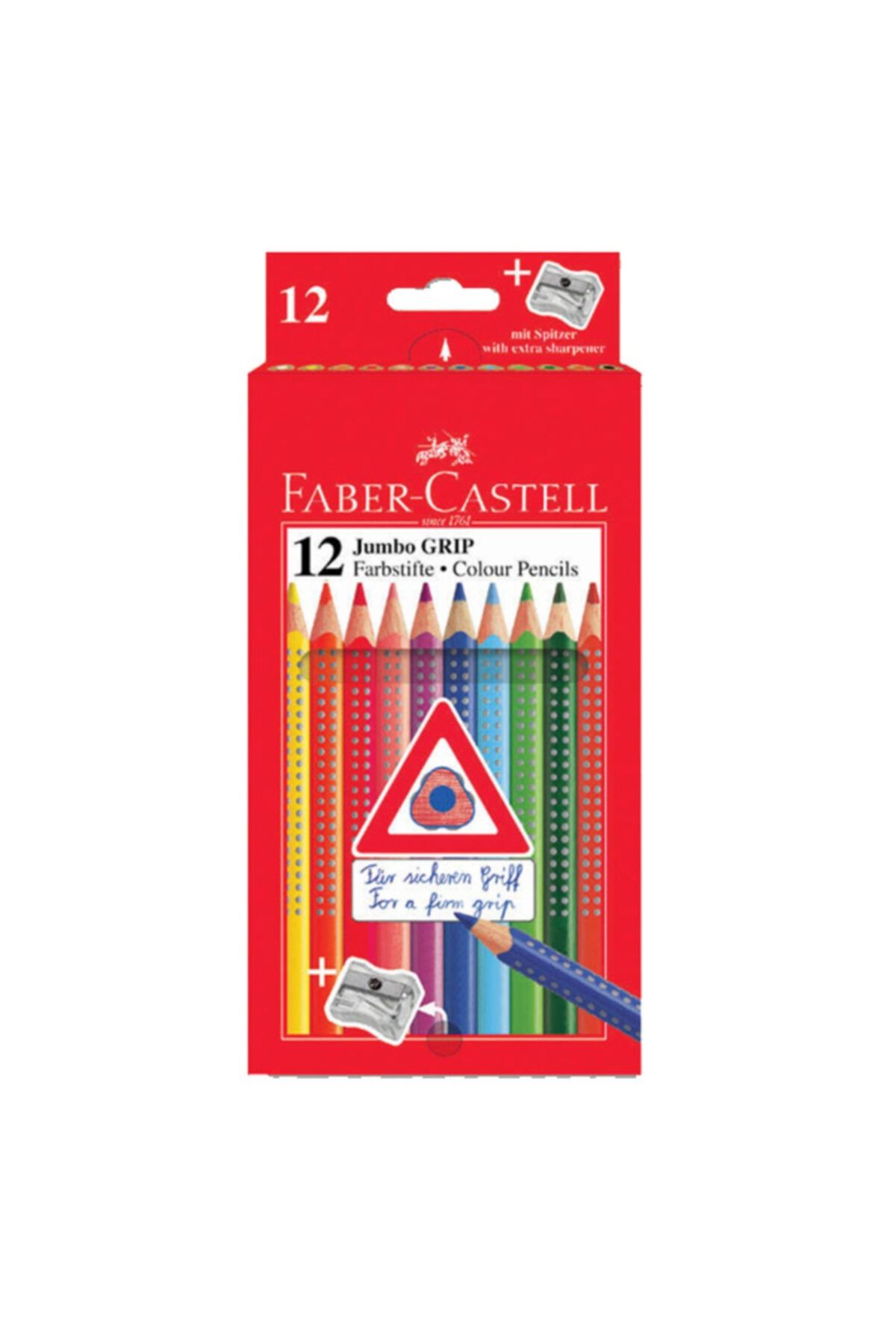 Faber Castel Faber-castell Jumbo Grip Boya Kalemi, 12 Renk