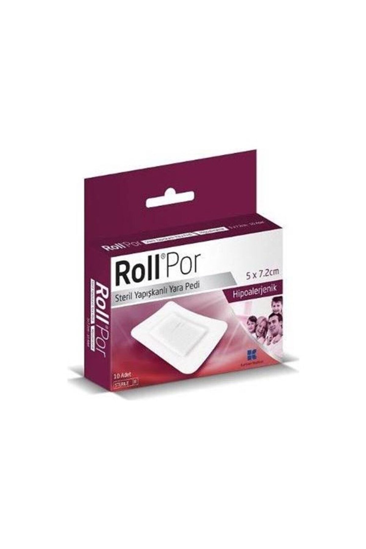 Roll Por 5x7.2 Cm Steril Yapışkanlı Yara Pedi 10 Adet