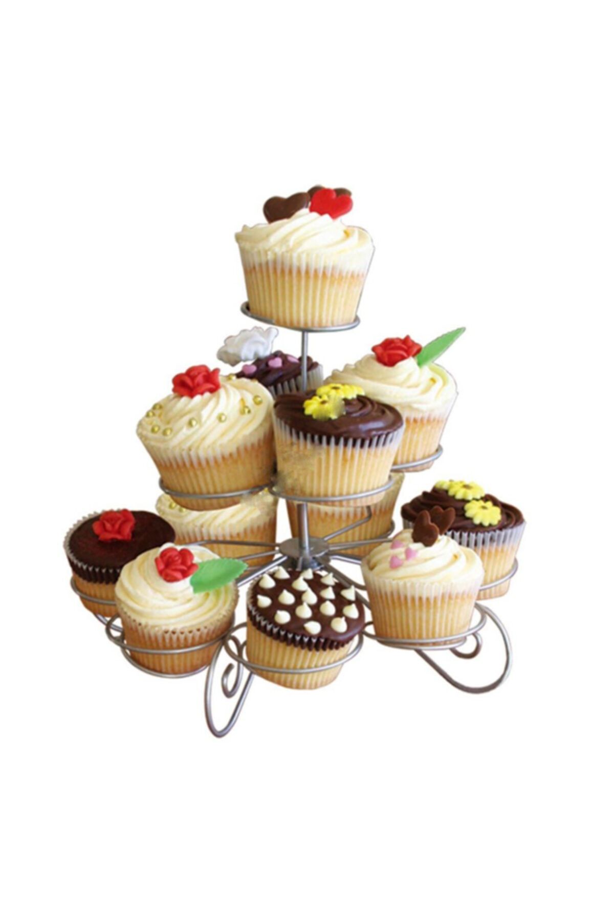 Eminonutoptanci Metal Cupcake Standı 3 Katlı 13'lü Kek Standı