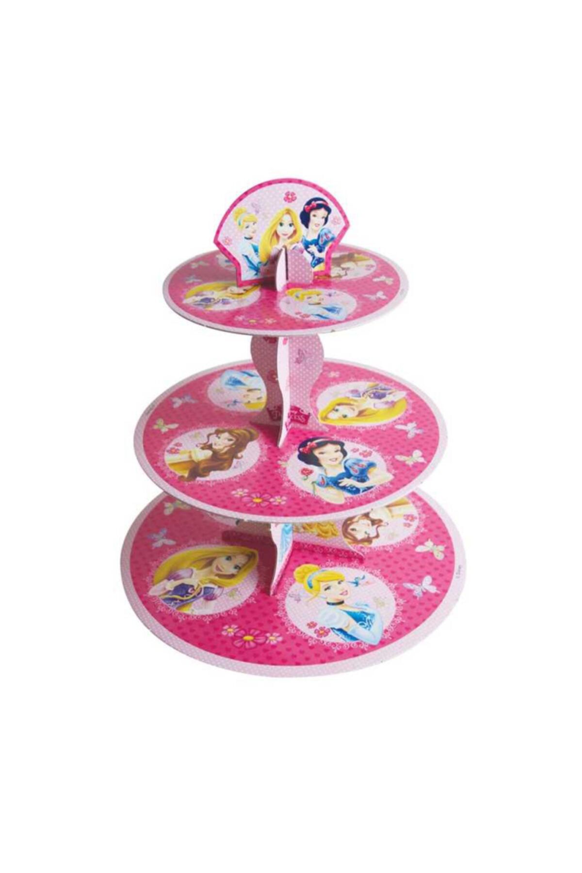 Eminonutoptanci 3 Katlı Karton Cupcake Standı Prenses Temalı Kek Standı
