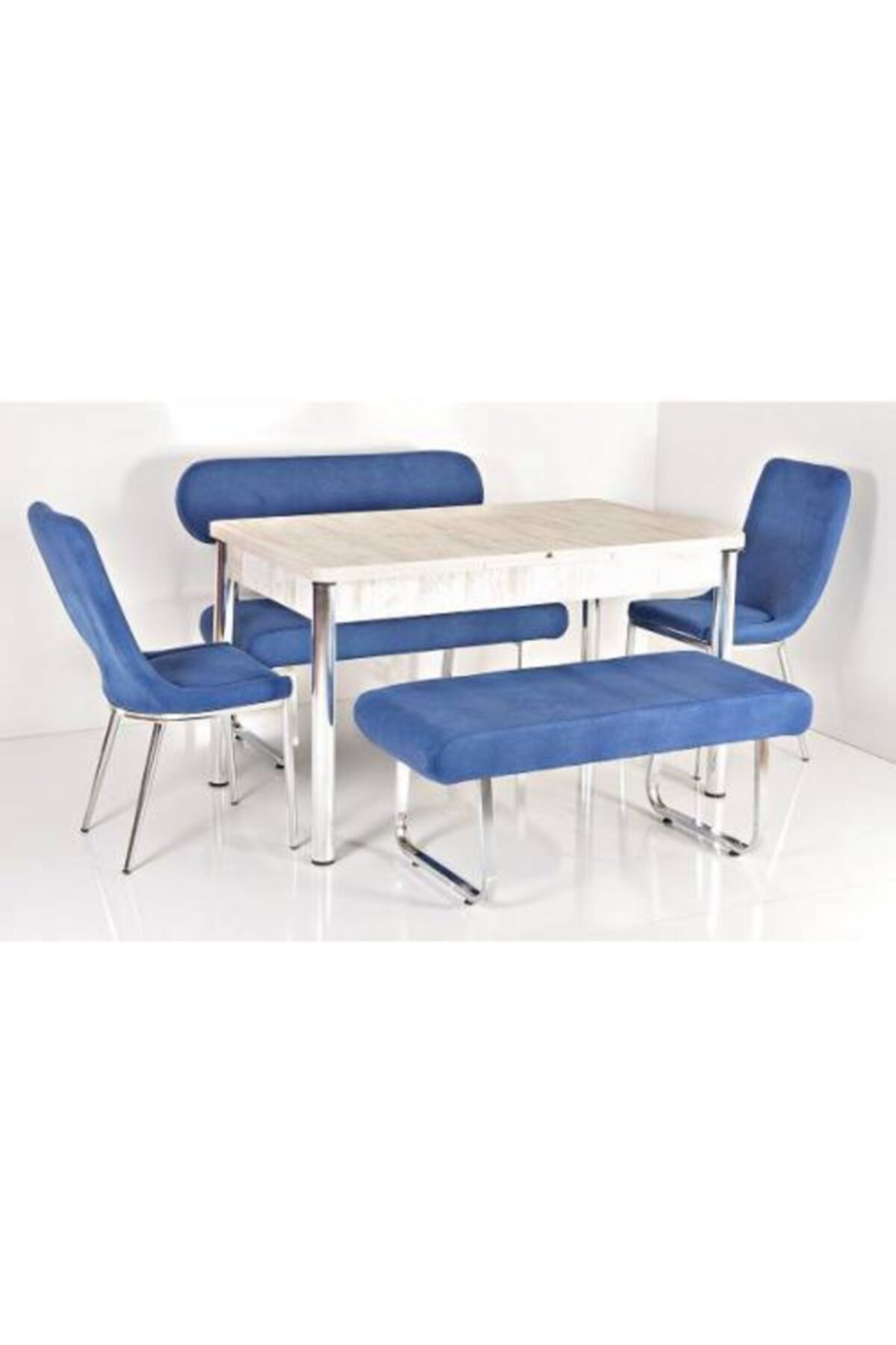 Kaktüs Avm 6 Kişilik Masa Sandalye Takımı Açılır Mutfak Masası Banklı Mutfak Masası Bank Takımı Masa Takımı