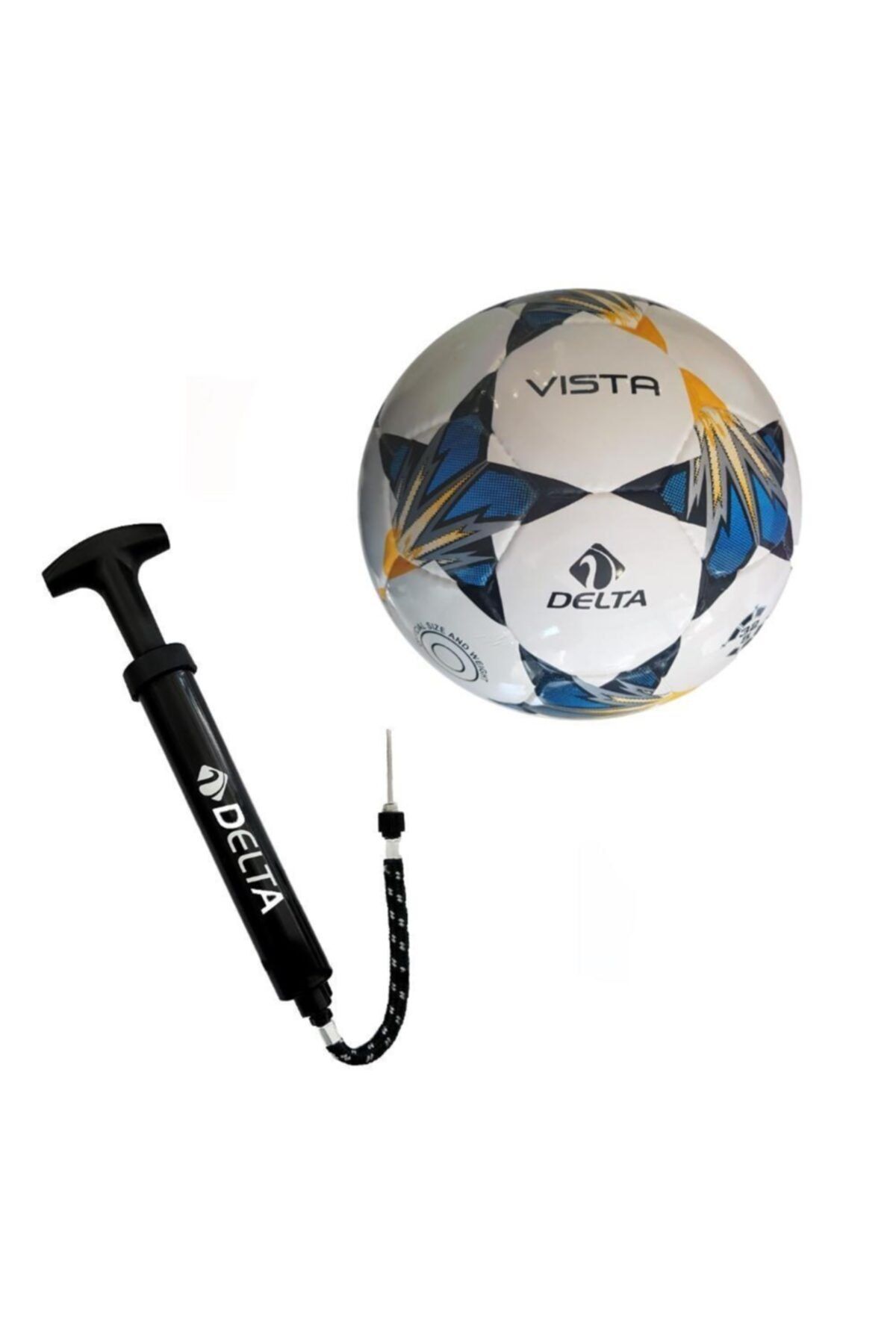 Delta Vista El Dikişli 5 Numara Futbol Topu + Top Pompası