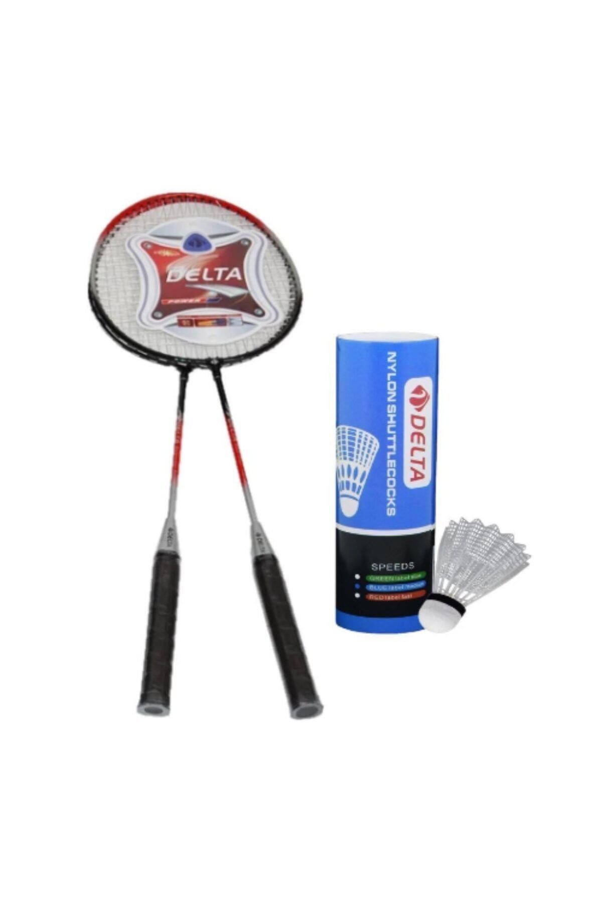 Delta 2 Badminton Raketi 6 Mantar Başlı Badminton Topu Seti