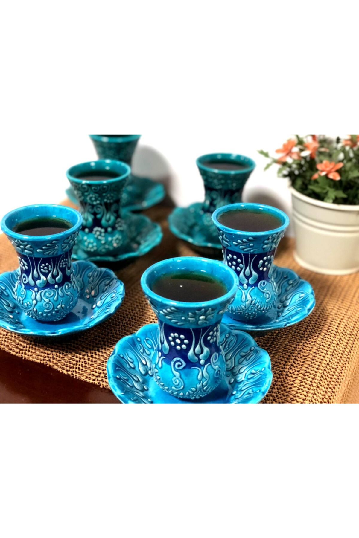nilhediye 6 Lı Seramik Çay Seti