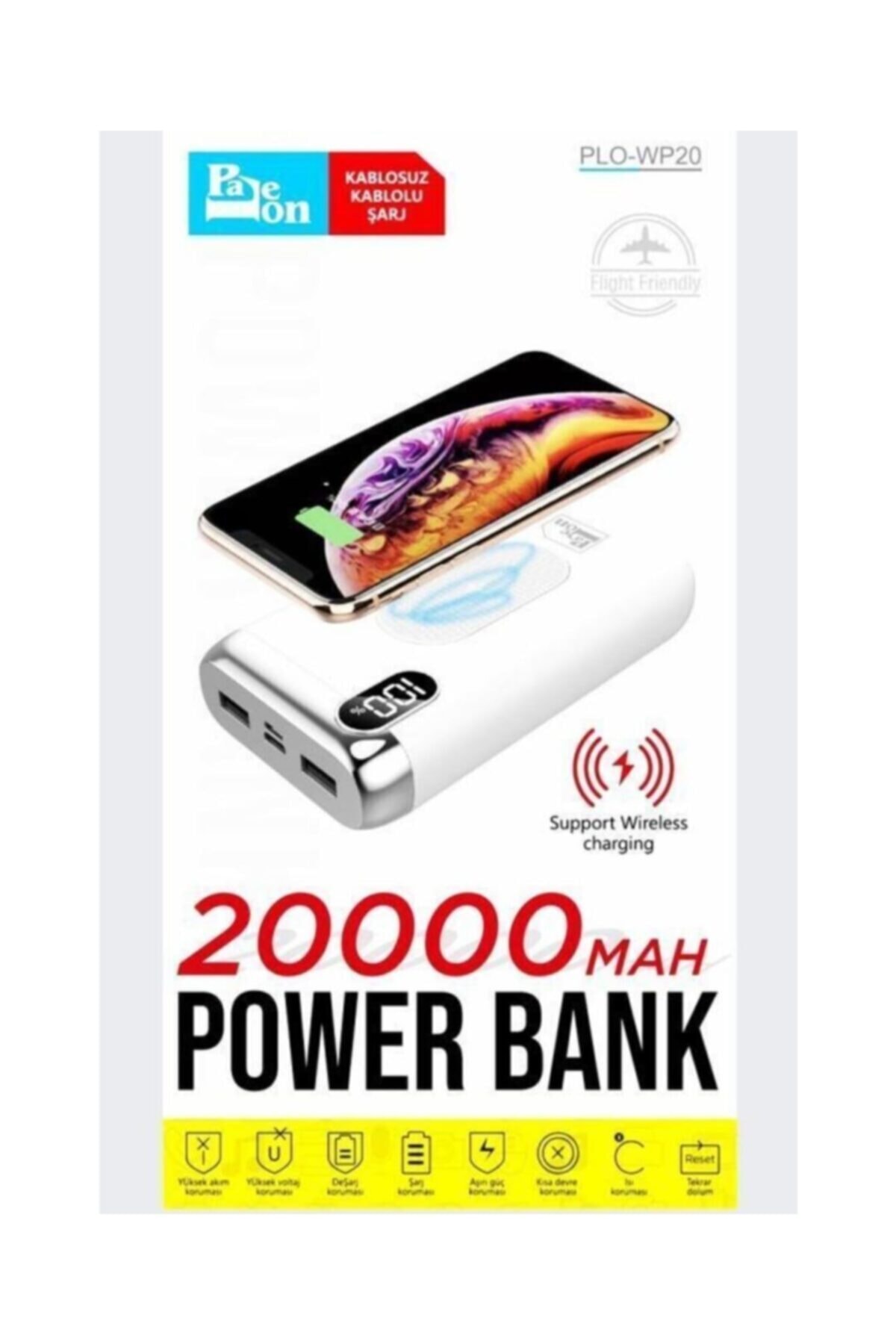 Paleon 20.000 Mah Wireless Powerbank Plo-wp20 Bitmediburda