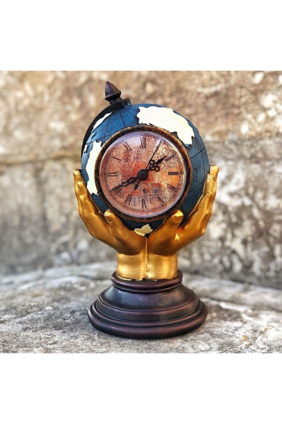 fatih hediyelik Büyük Boy Dünya Şeklinde Saatli Kumbara