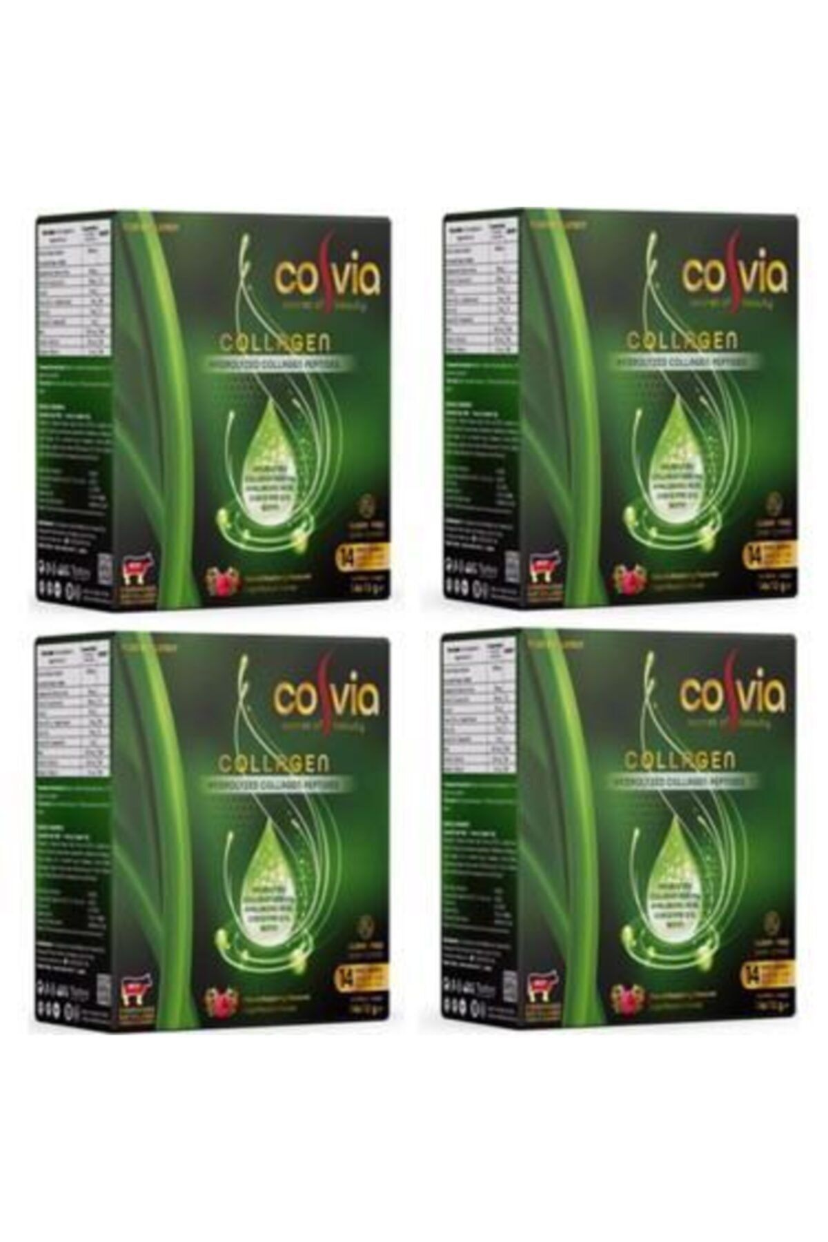 COSVIA Collagen Hidrolize Peptid 5000 mg 14 Şase 4 Kutu