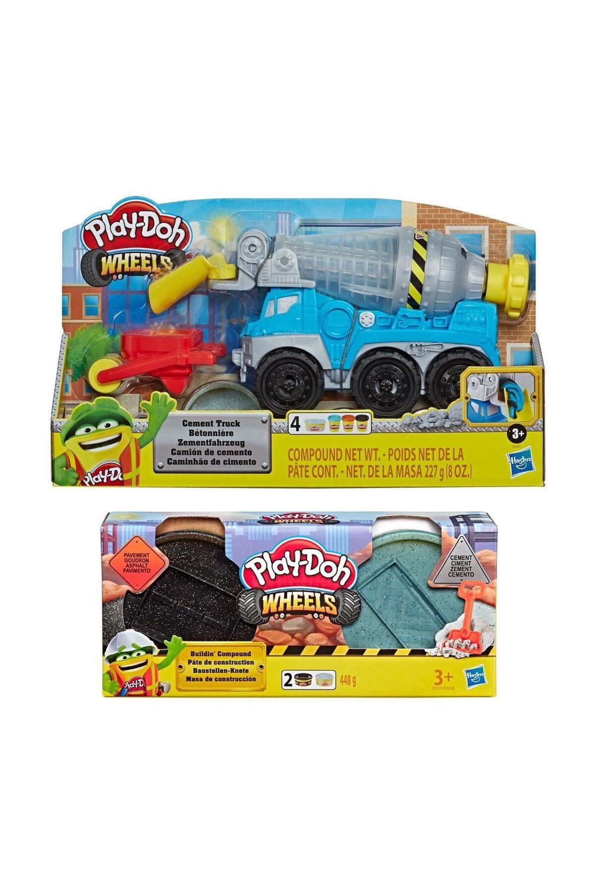 Play Doh Play-doh Çalışkan Çimento Kamyonu Ve Inşaat Hamuru (çimento Ve Asfalt)