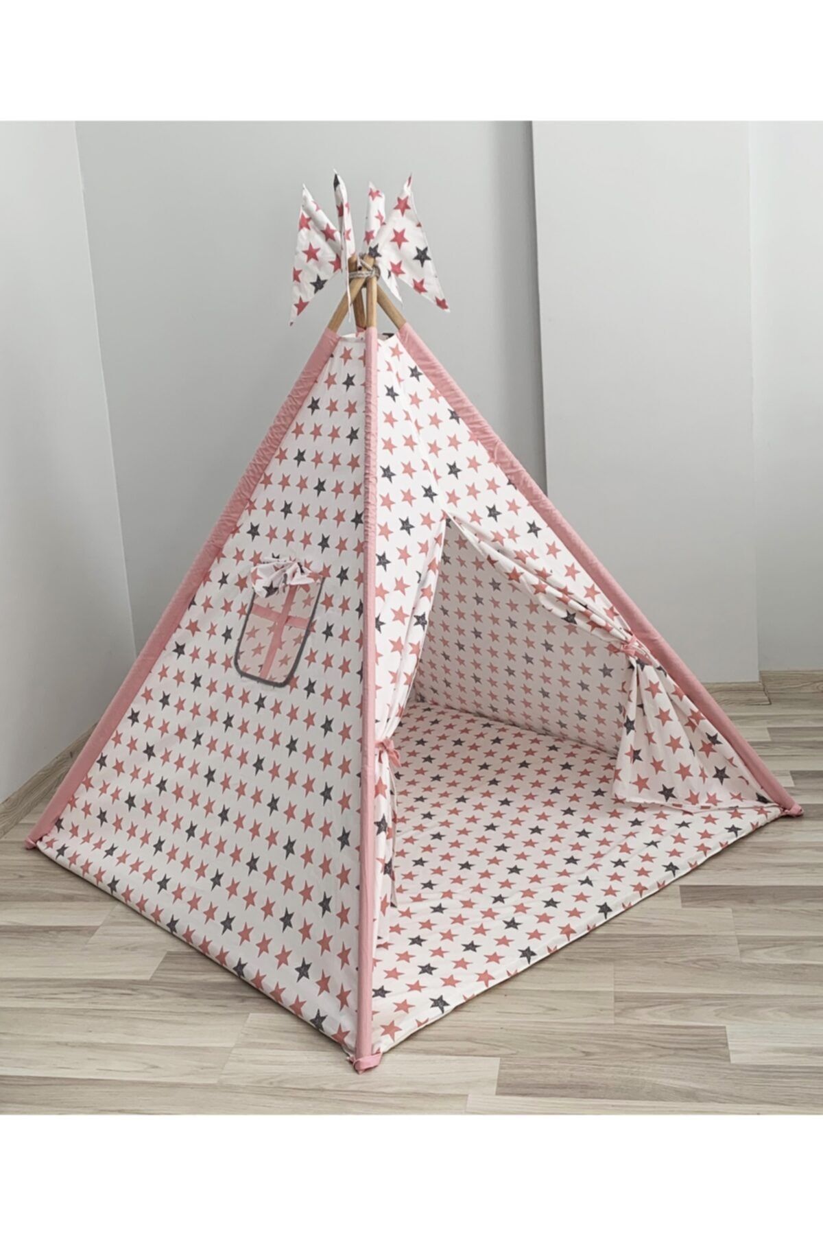 Gökmen Tekstil Pembe Yıldızlı Lüx Oyun Çadırı