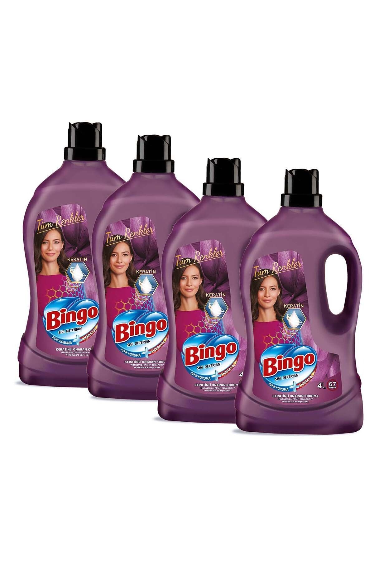 Bingo Bingo Onaran Koruma Sıvı Bakım Çamaşır Deterjanı 4 lt 4'lü