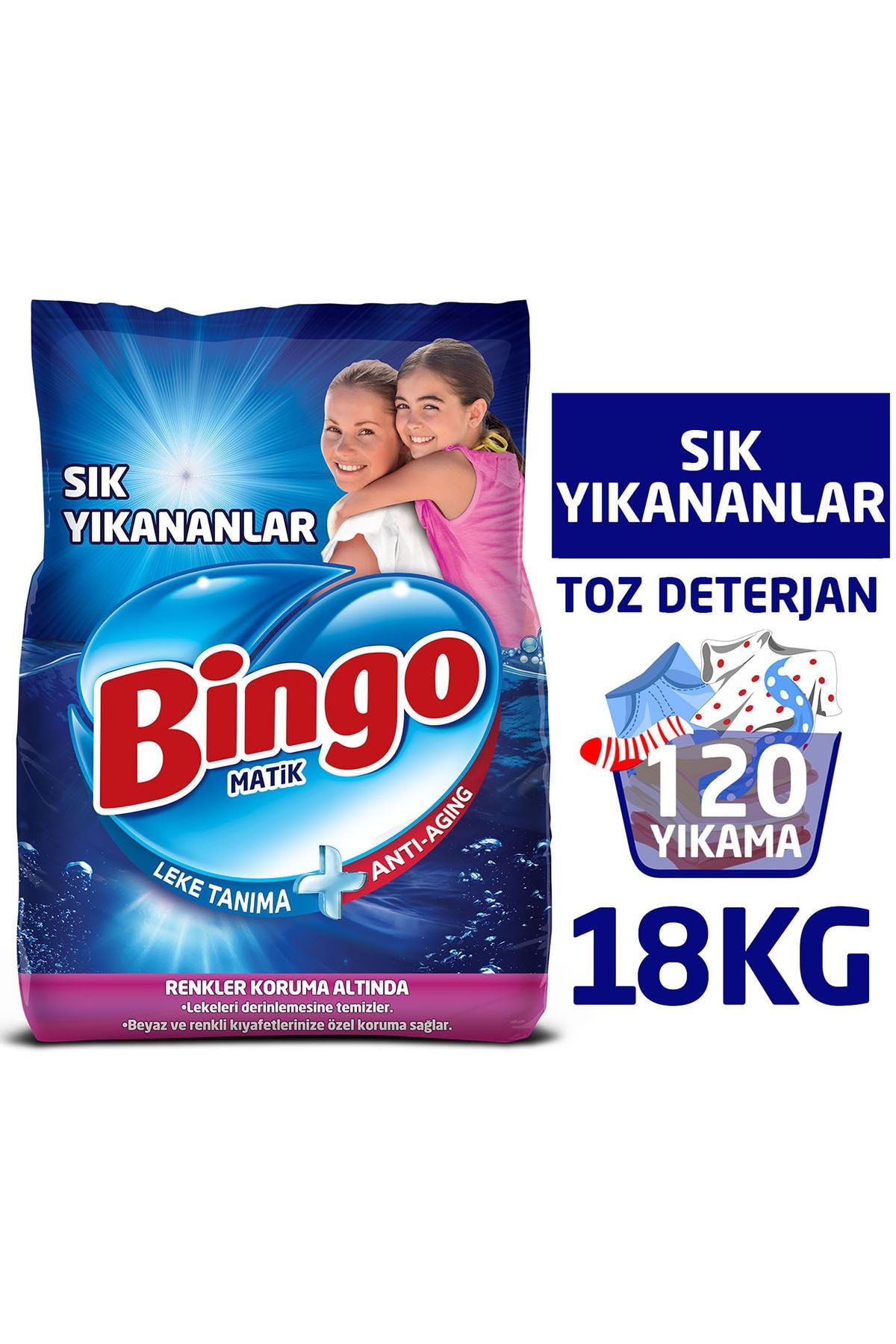 Bingo Matik Toz Çamaşır Deterjanı 9 kg Ekonomi Paketi 2'li