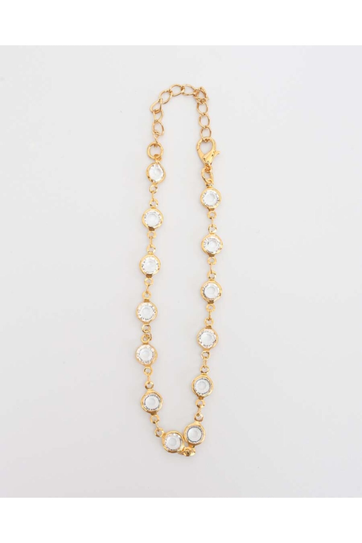 Juste Studio Oval Taşlı Gold Halhal