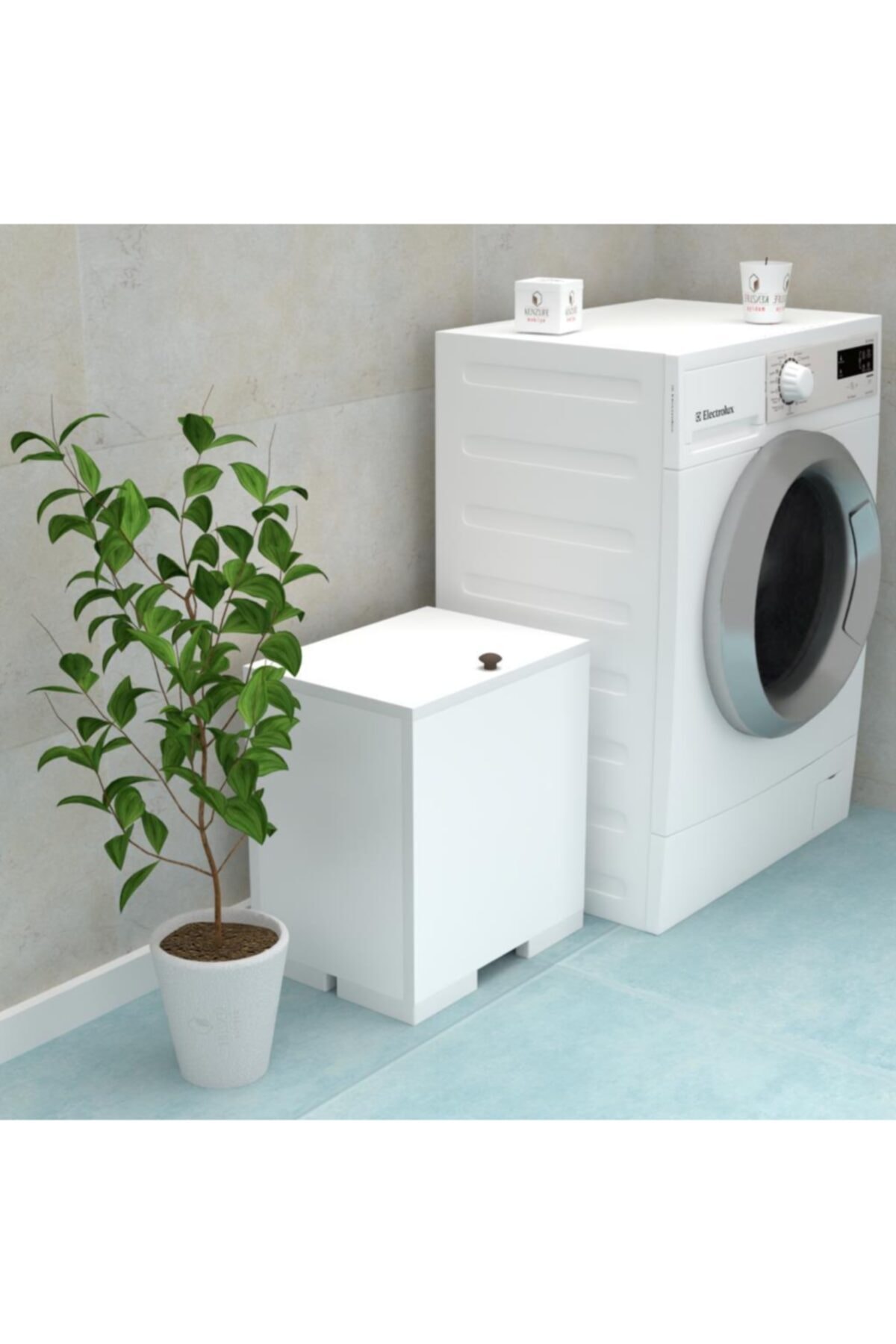Kenzlife çamaşır sepeti sami byz 052*050*40 kirli sepeti dolabı