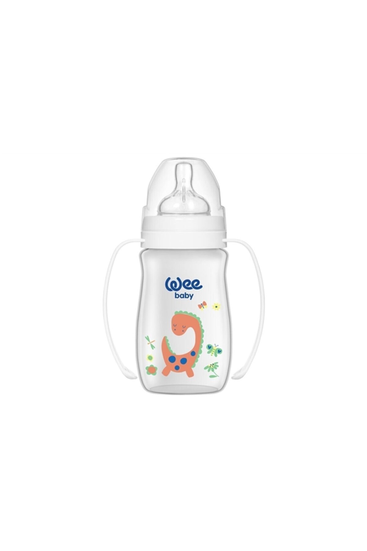 Wee Baby Klasik Geniş Ağızlı Kulplu Pp Biberon 250 ml 0-6 Ay Beyaz