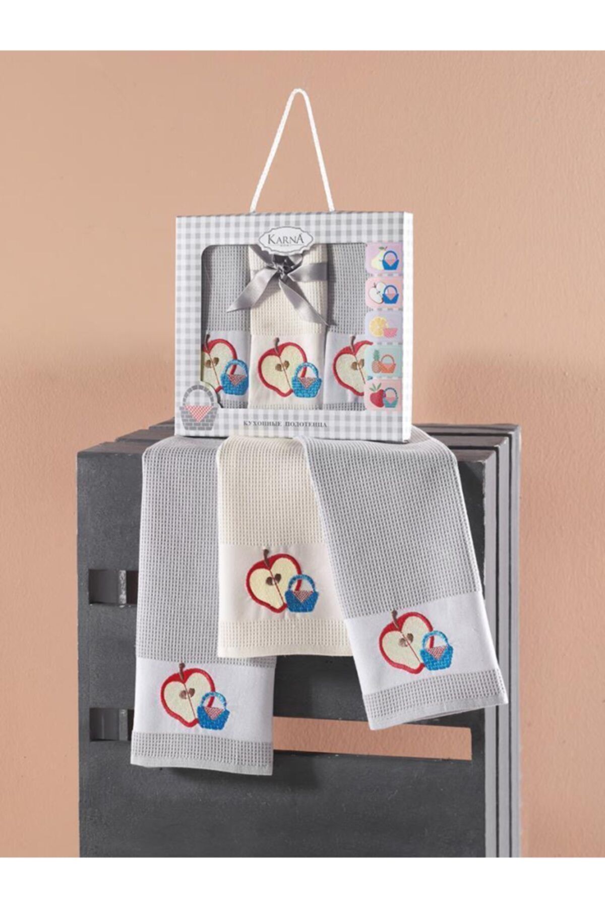 Karna Home Panier 3'lü Mutfak Havlusu Seti 45x65 cm