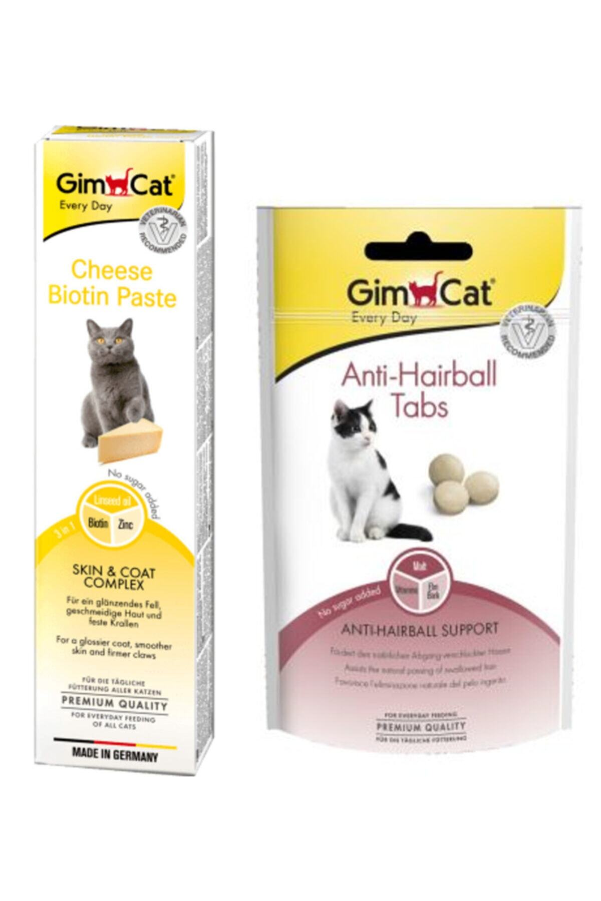 Gimcat Paste Biotin Peynirli Kedi Macunu 50 Gr + Anti-hairball Tabs 40 Gr