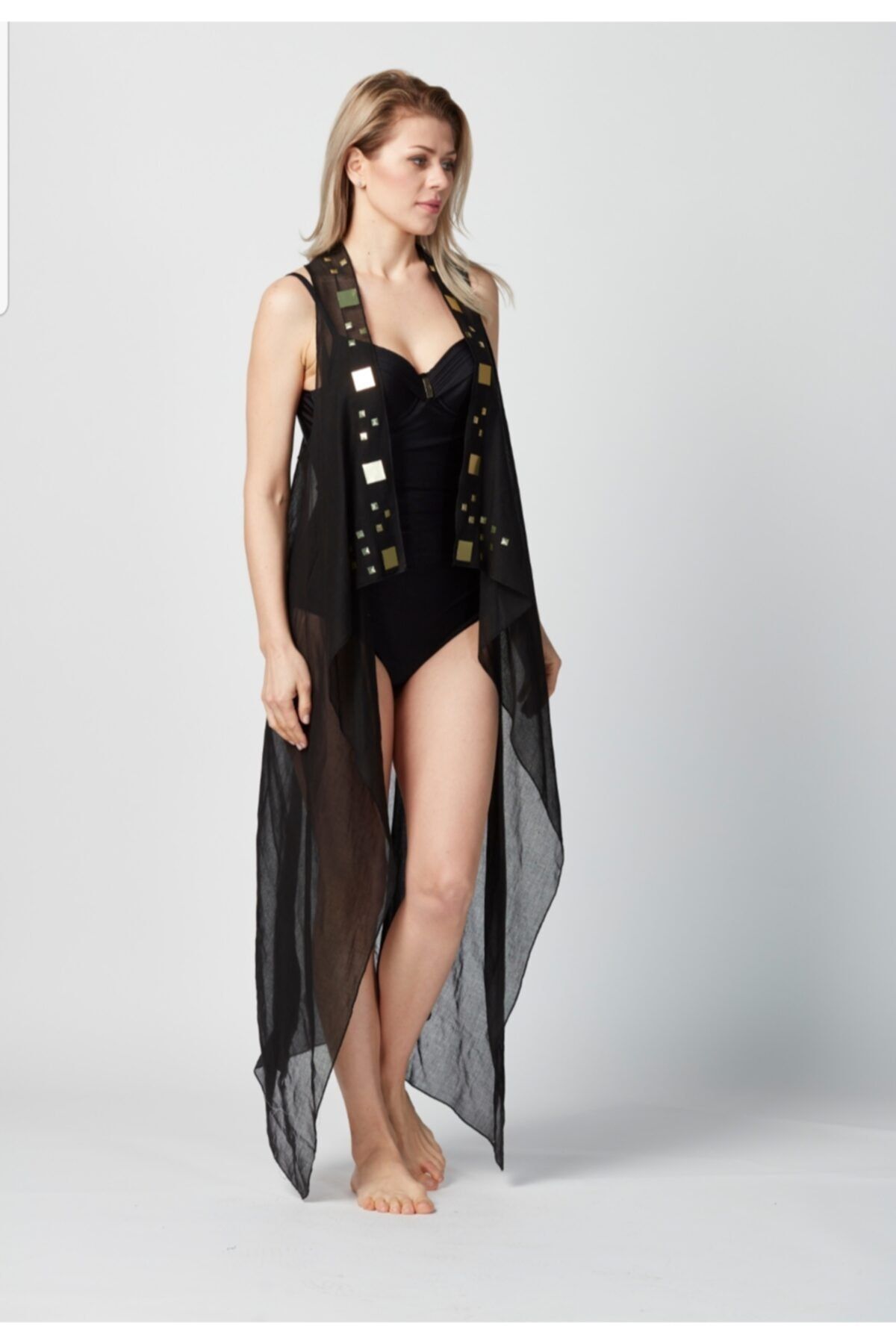 Harremsea Beachwear Kadın Siyah Harremsea Yazlık Pareo