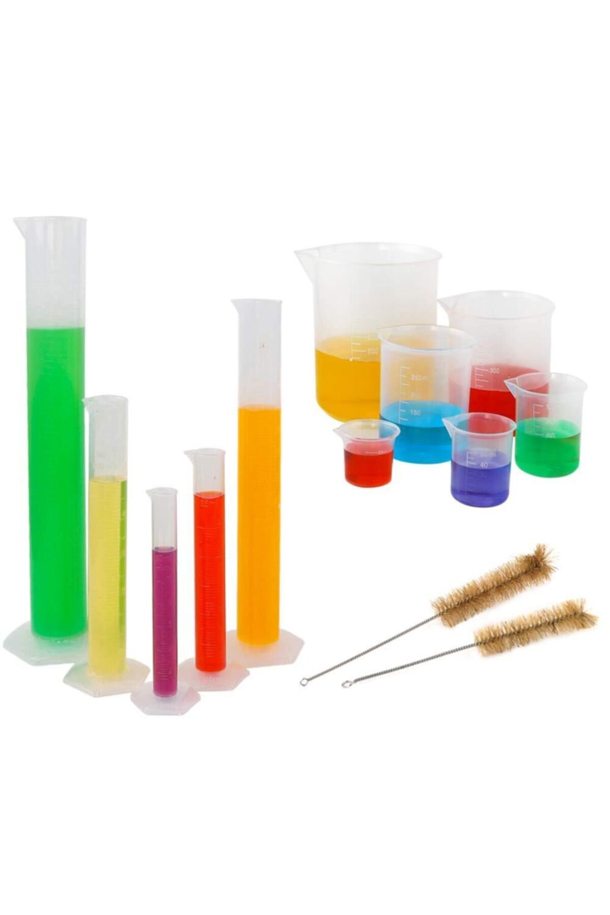 Slab Plastik Sıvı Aktarım Ve Ölçüm Beher - Mezür Set