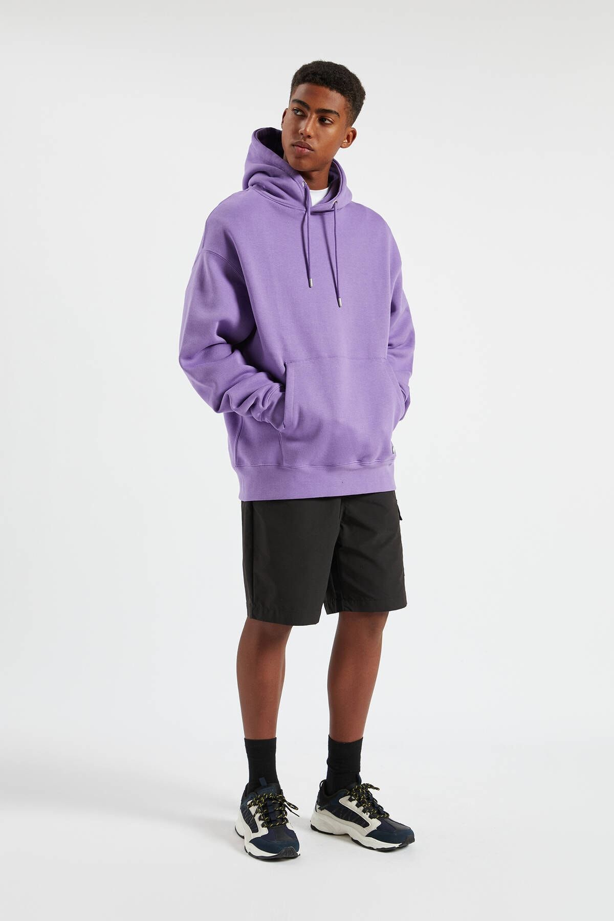 pull bear erkek lila kapusonlu kanguru cepli basic sweatshirt 09594513 fiyati yorumlari trendyol