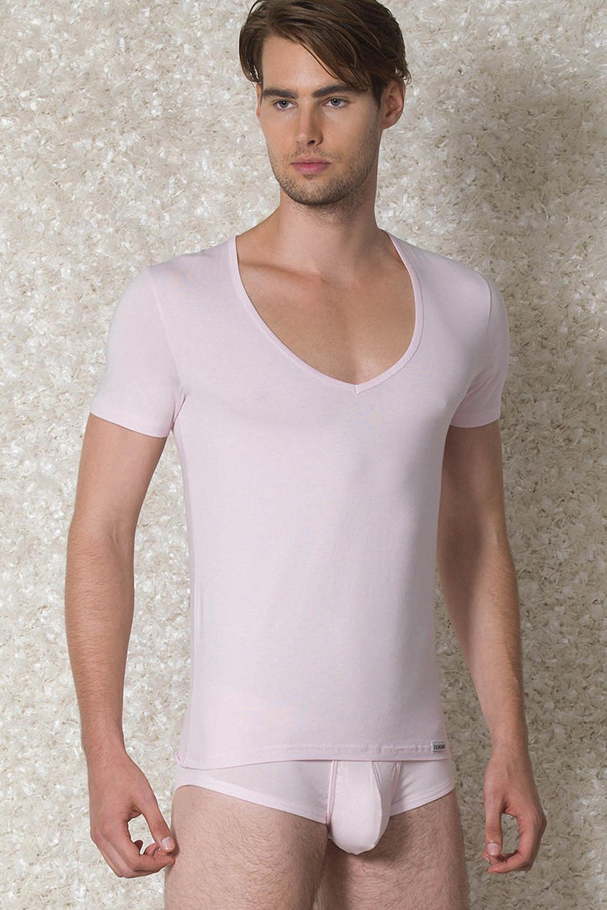 Doreanse Modal Kısa Kol Derin V Yaka Erkek Fanila / Tişört 2820