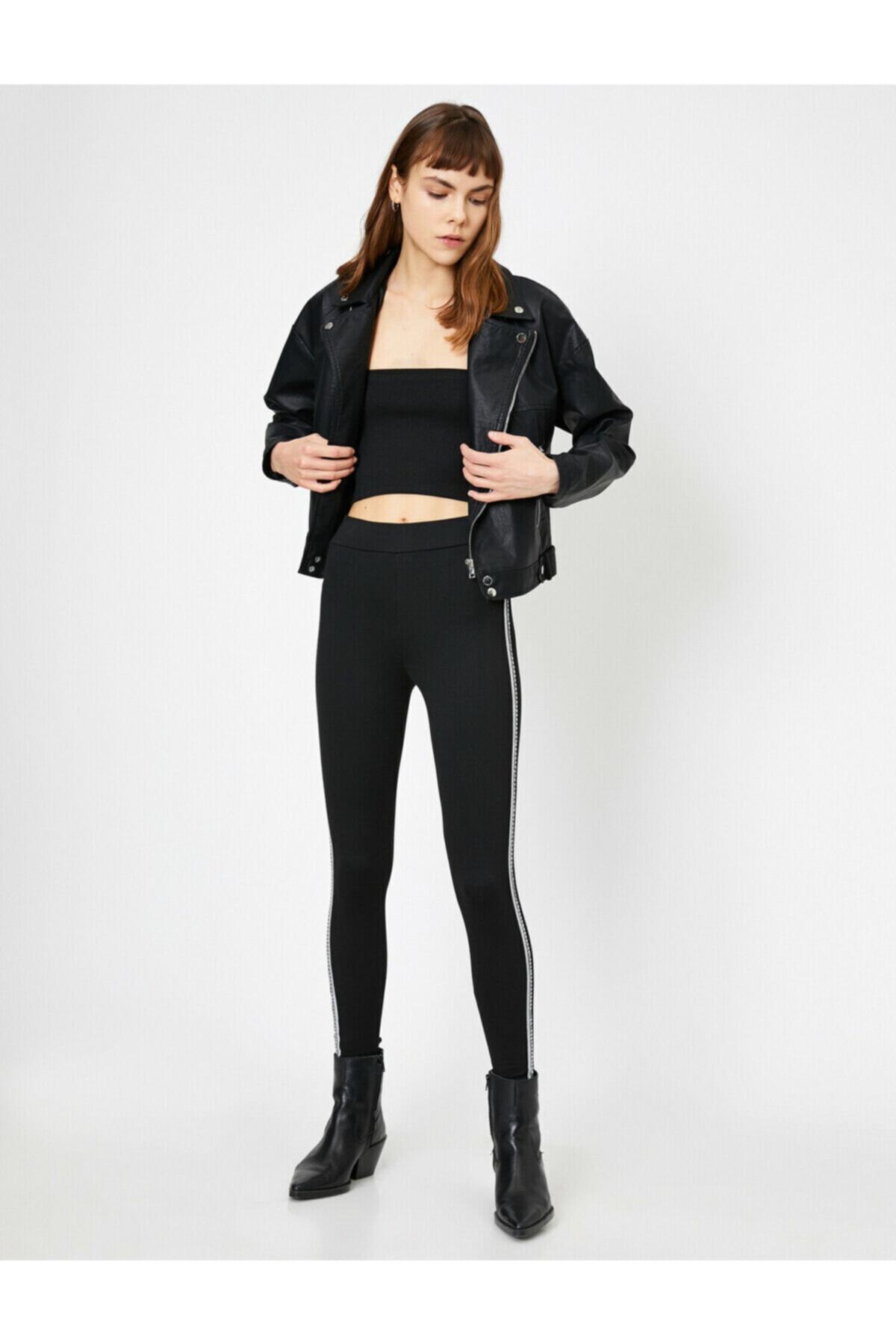 Koton Kadın Sim Detayli Tayt