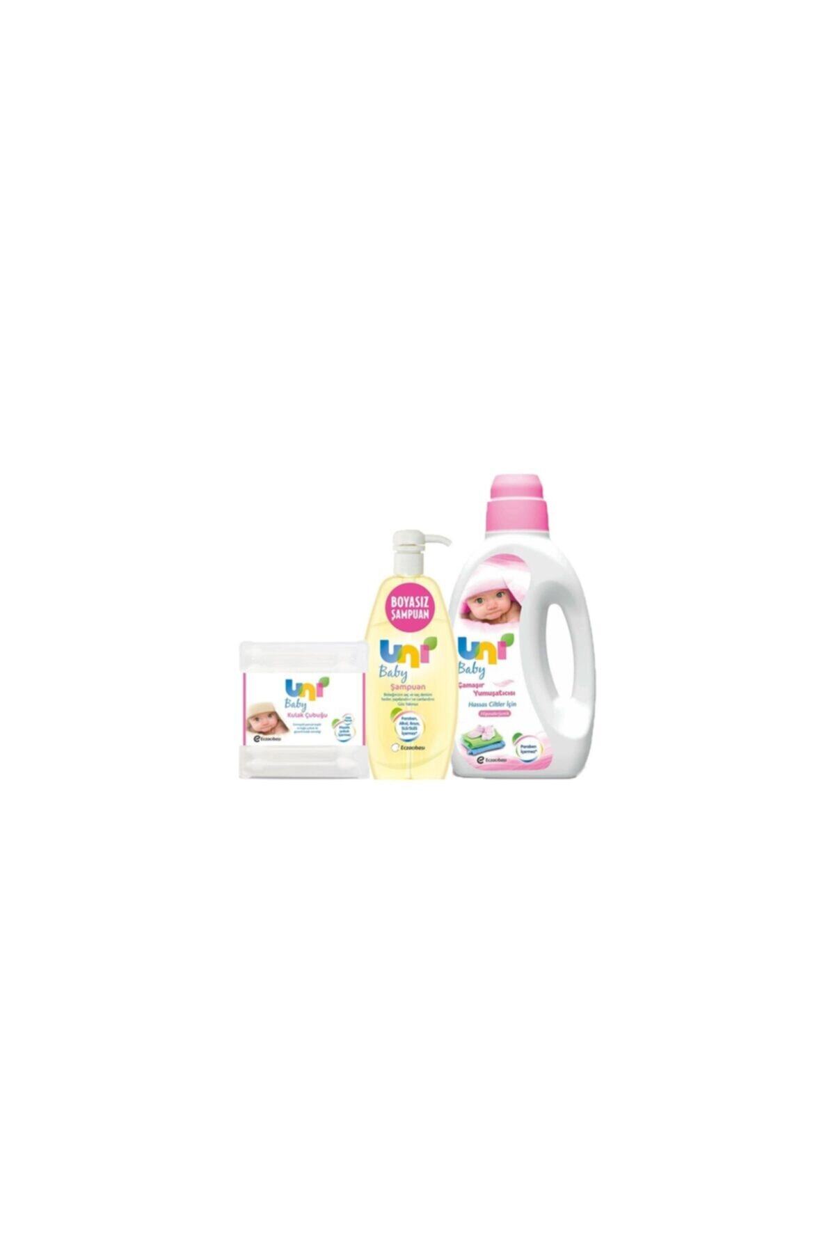 Uni Baby Çamaşır Yumuşatıcı - Bebek Şampuanı 500 Ml - Kulak Çubuğu (emniyetli) 56'lı
