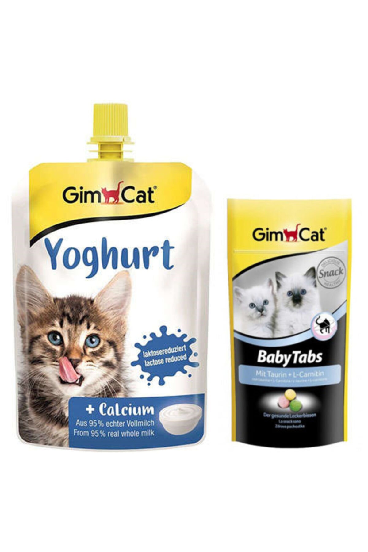 Gimcat Yoghurt Kalsiyum 150 Gr + Baby Tabs Yavru Kedi Ödül Tableti 40 Gr