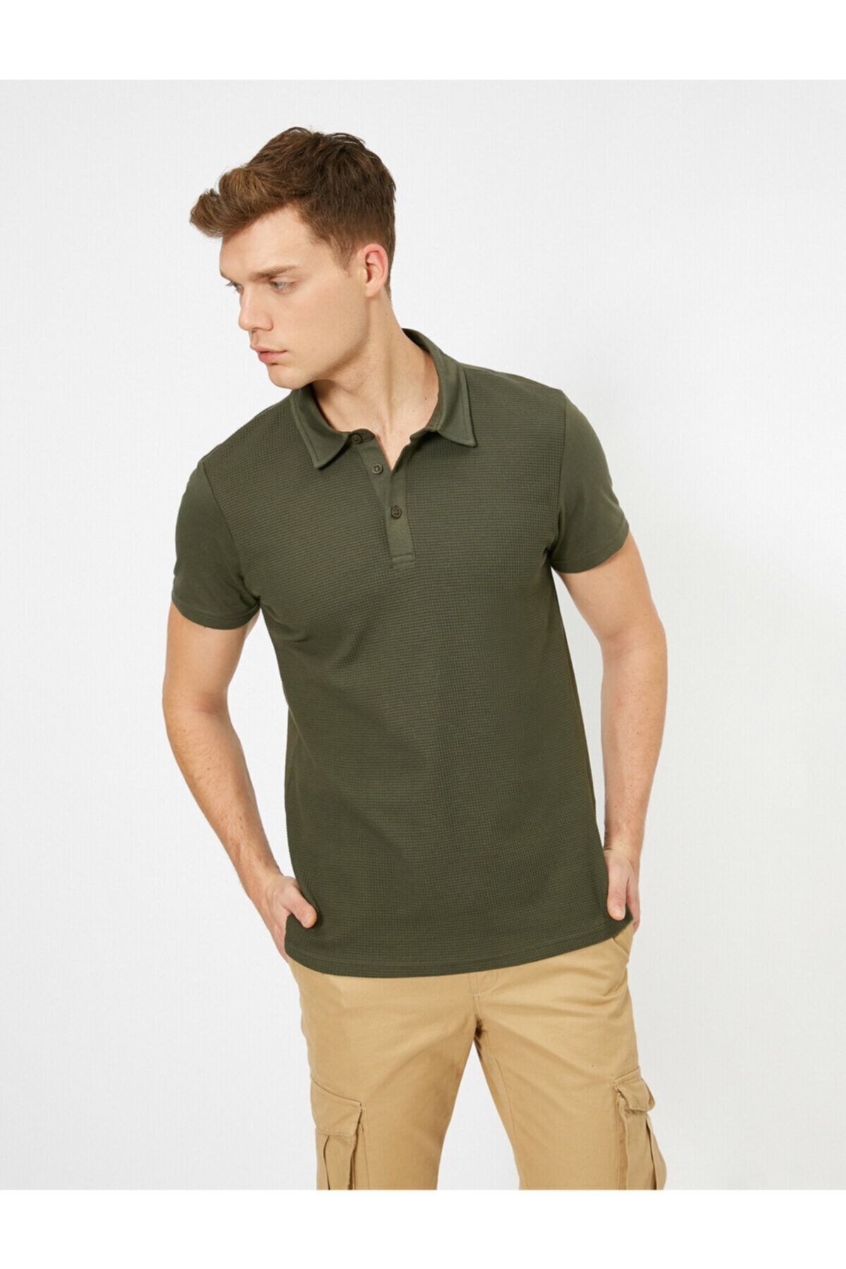 Koton Erkek Yeşil Polo Yaka T-Shirt