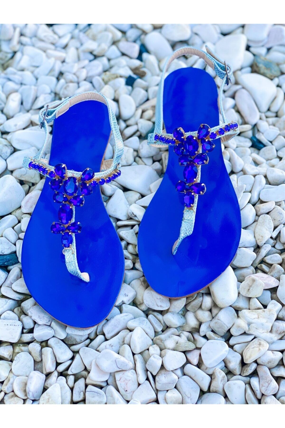 Oblavion Rio Star Blue Taşlı Sandalet