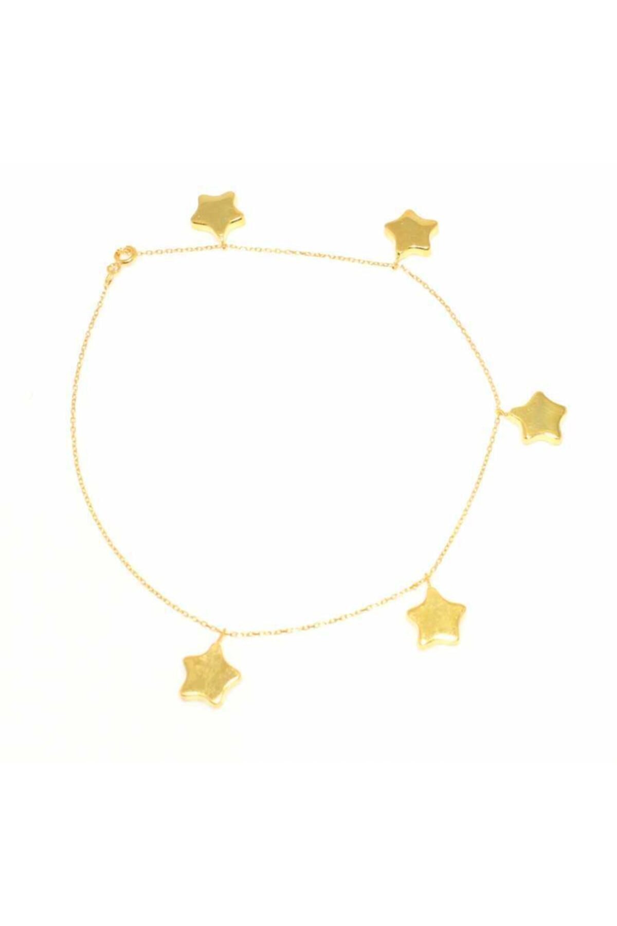 Nas Silver Kadın Sarı Renkli 925 Ayar Gümüş Halhal