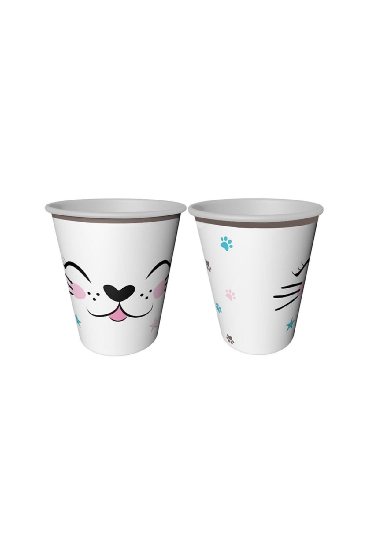 TT Tahtakale Toptancıları Miss Cat Temalı Karton Bardak Kedi Baskılı 220 cc 8 Adet