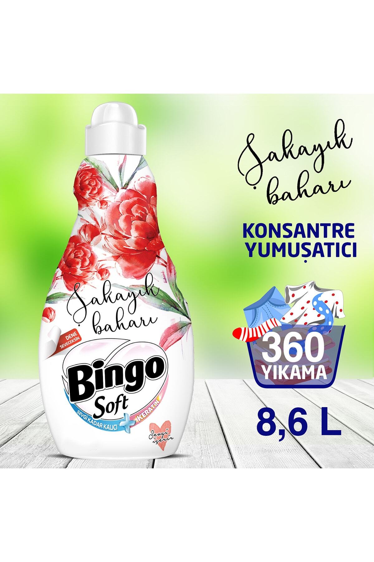 Bingo Soft Konsantre Çamaşır Yumuşatıcısı Şakayık Baharı 1440 Ml Ekonomi Paketi 6'lı