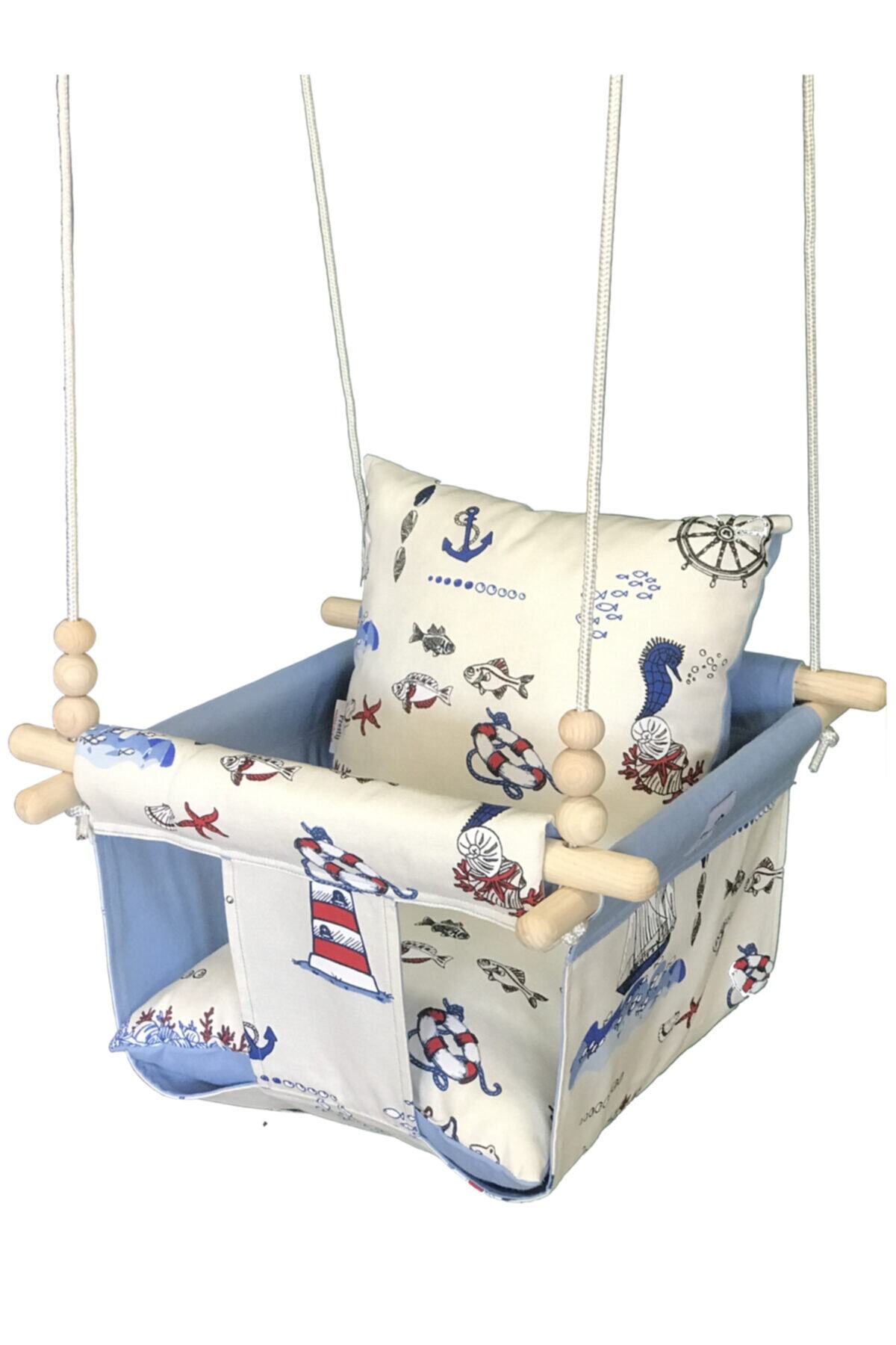 PRESTIJ Elegance Ahşap Bebek Çocuk Denizci Salıncak