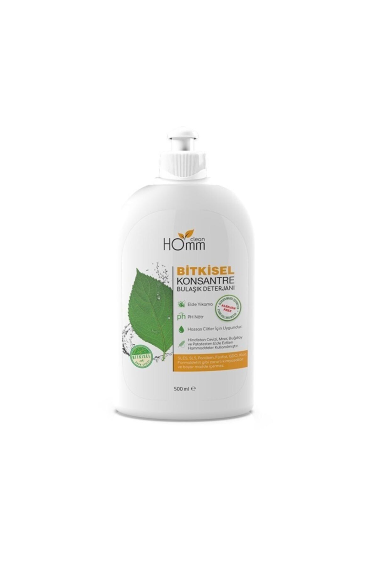 HOMMCOZMETİC Homm Bitkisel Konsantre Bulaşık Deterjanı (elde Yıkama) 500 Ml