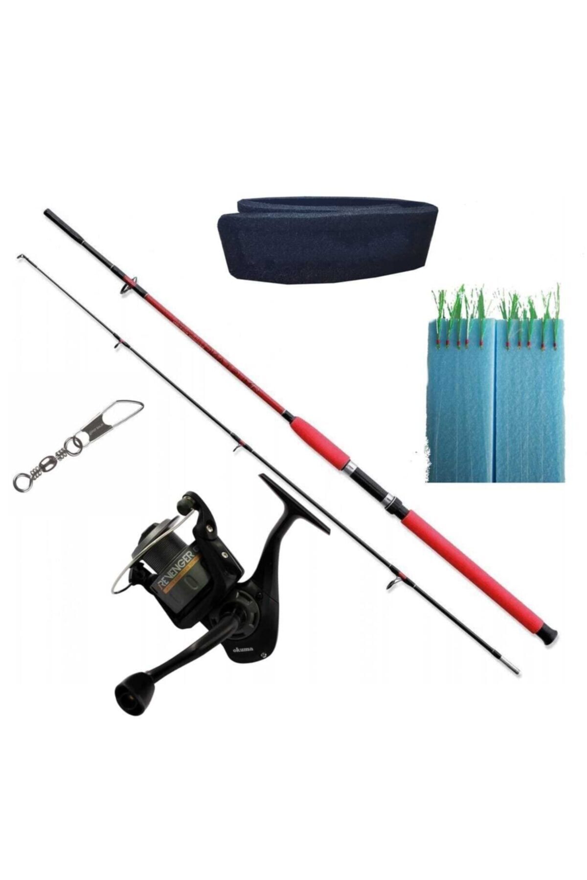Okuma Revenger + Lineaeffe Mustang 1.80mt Bot Tekne Kamış Set