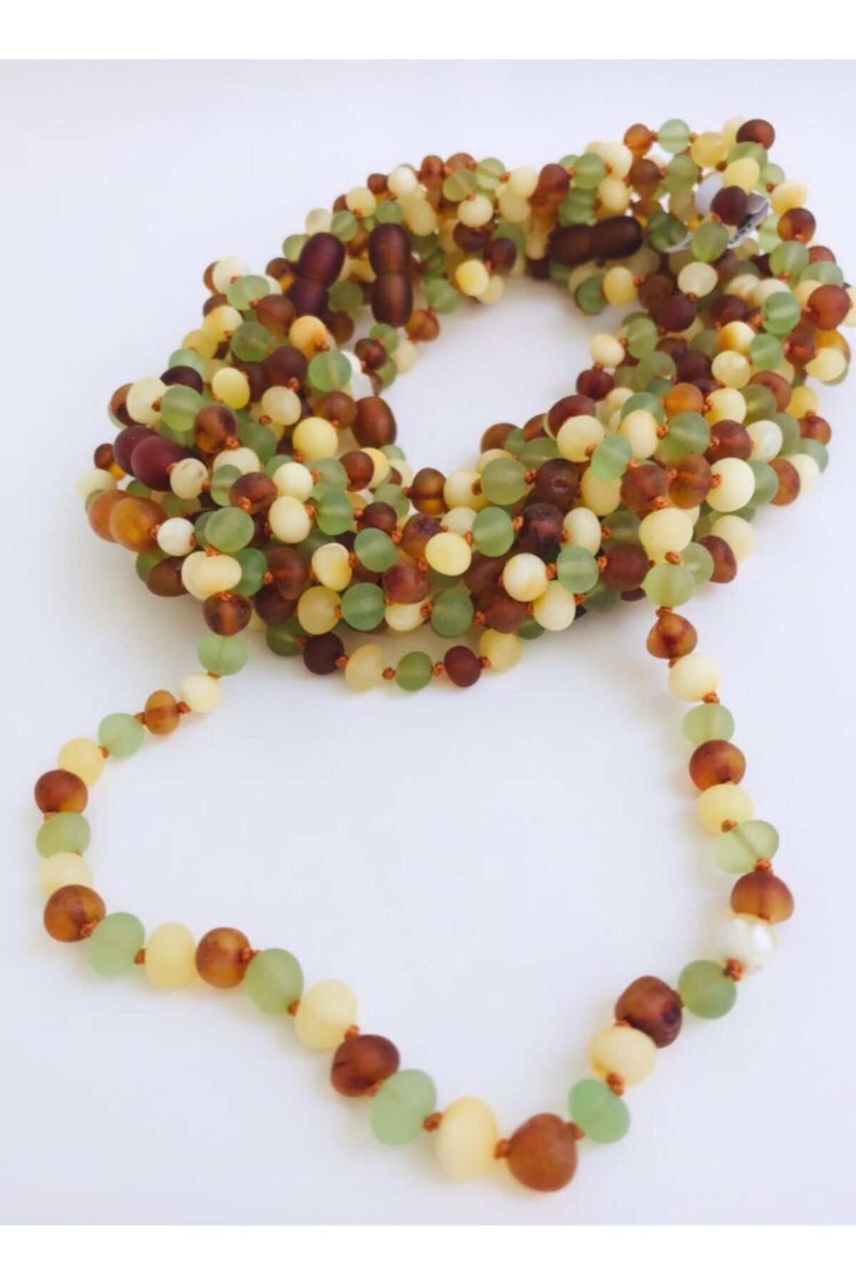 NİSSBEBE Sertifikalı Orijinal Kehribar Bebek Diş Kolyesi 33 Ccm