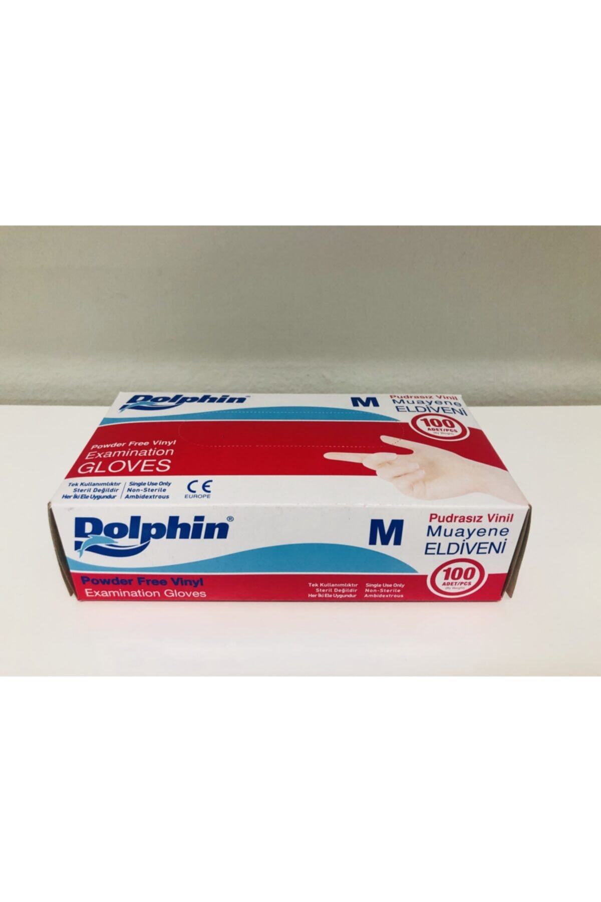 Dolphin Dolphın Vınıl Pudrasız Muayene Eldiveni Medium