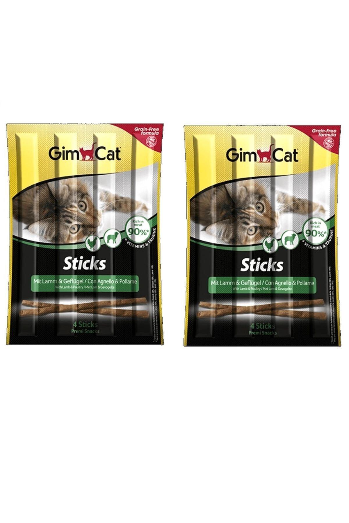 Gimcat Sticks Kuzu Etli ve Tavuklu Kedi Ödülü 4lü 20 gr x 2 Paket