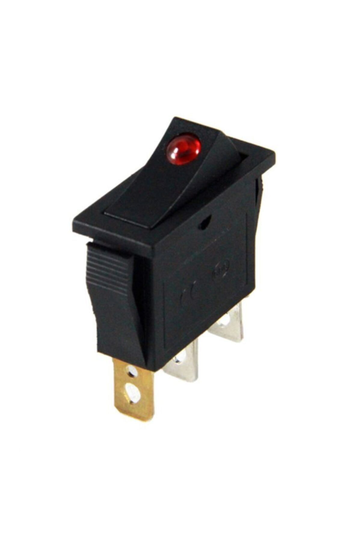 Site Hırdavat Ic-113a Kırmızı Tekli Dar Nokta Işıklı Anahtar On/off Switch 3p