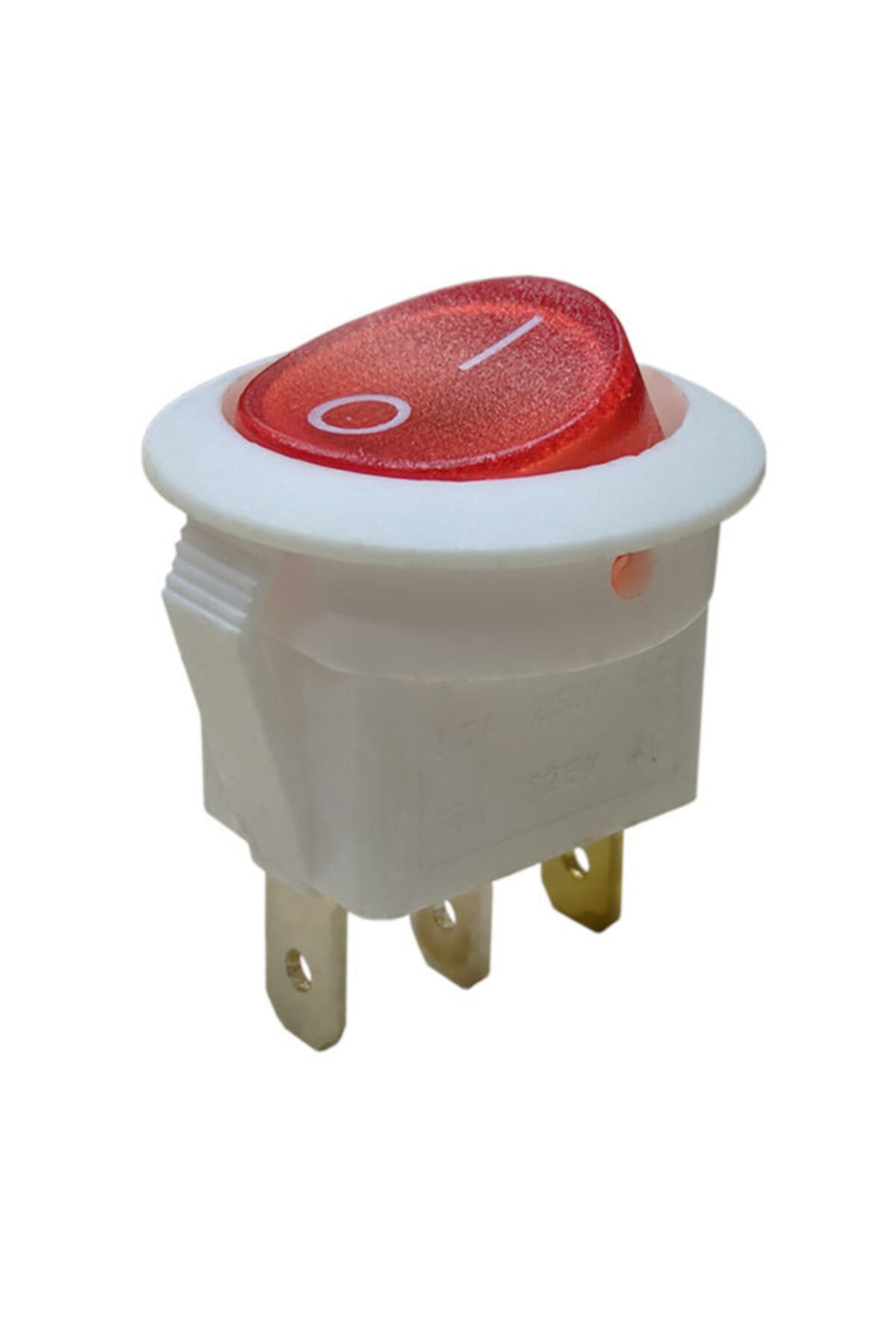 Site Hırdavat Ic-131b Beyaz Yuvarlak Işıklı Anahtar On/off/switch 3p