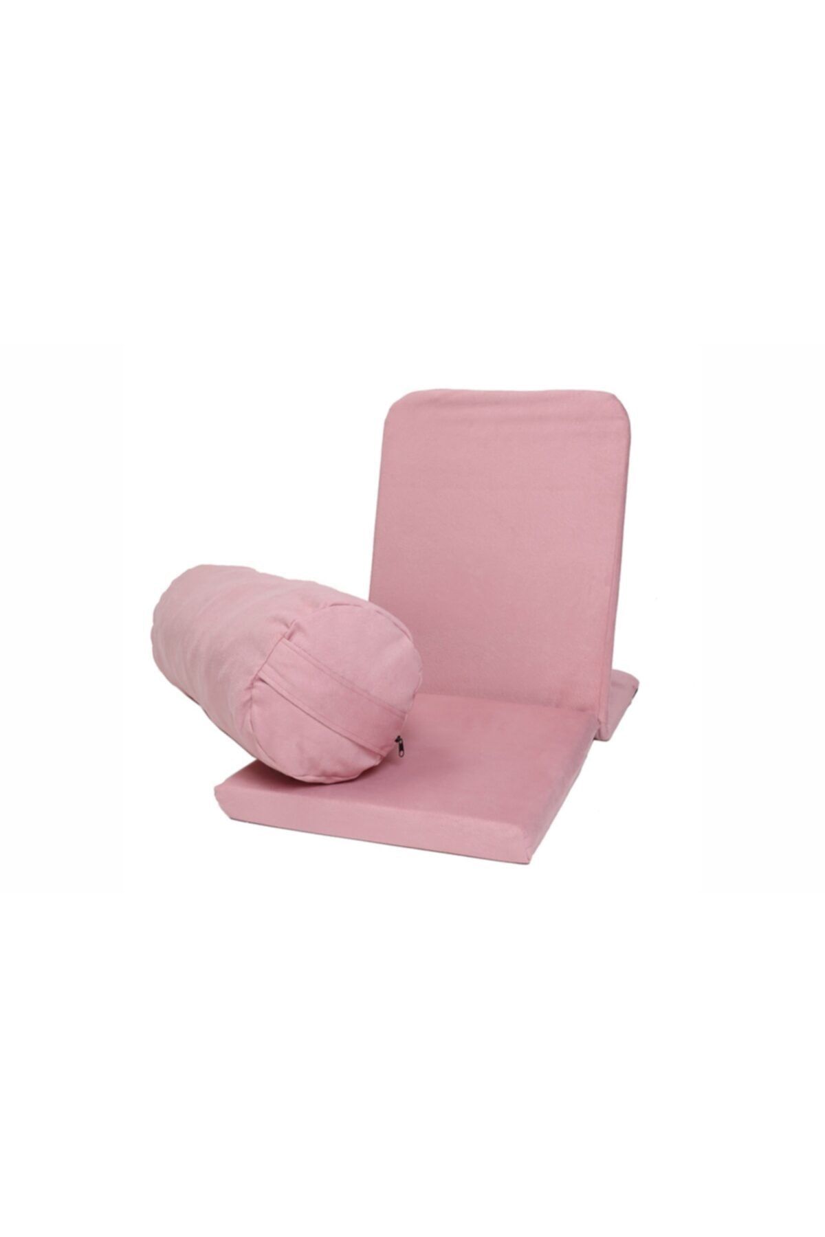 Zunkla Pembe Meditasyon Sandalyesi Backjack & Bolster Minderi İkili Set