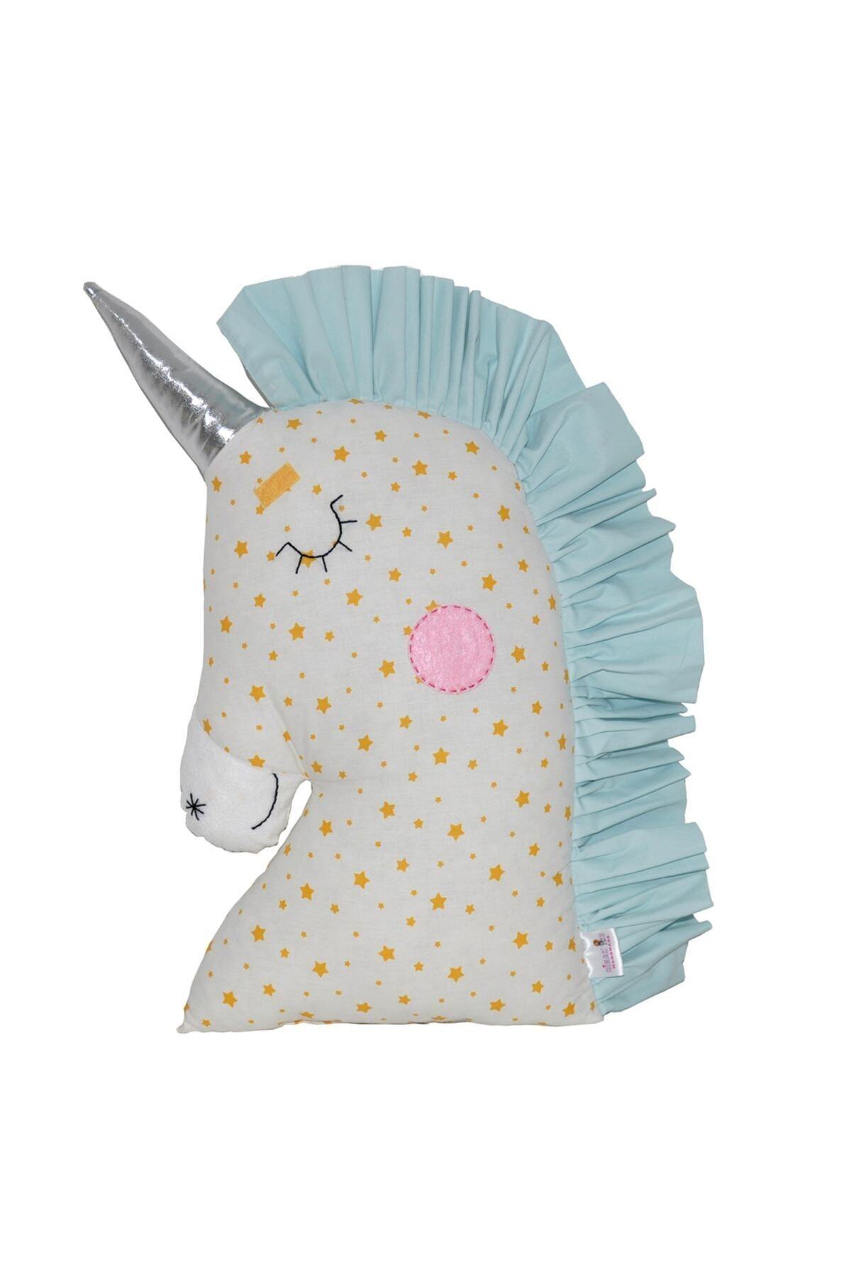 byNihalce Sarı Unicorn Yastık