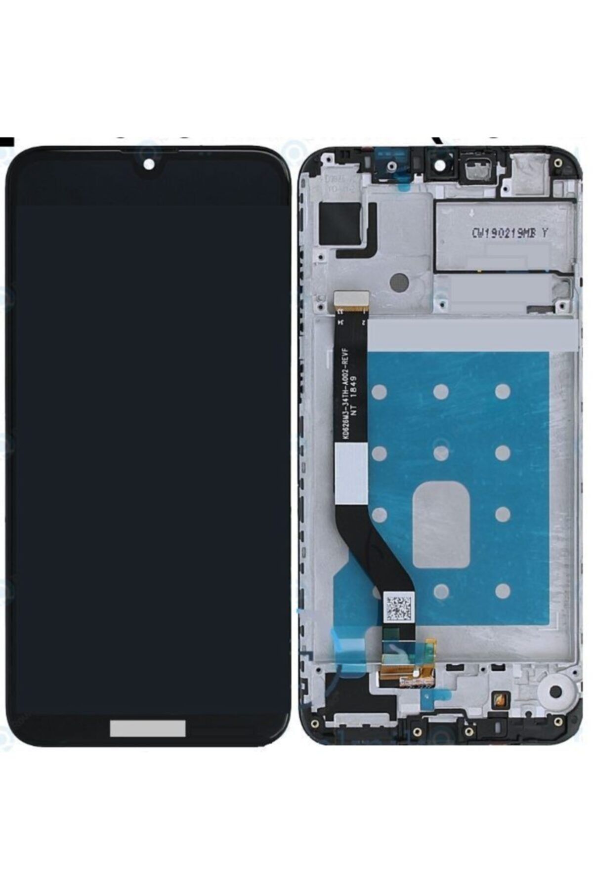 OEM Huawei Y7 2019 Lcd Ekran Dokunmatik Panel Çıtalı Siyah